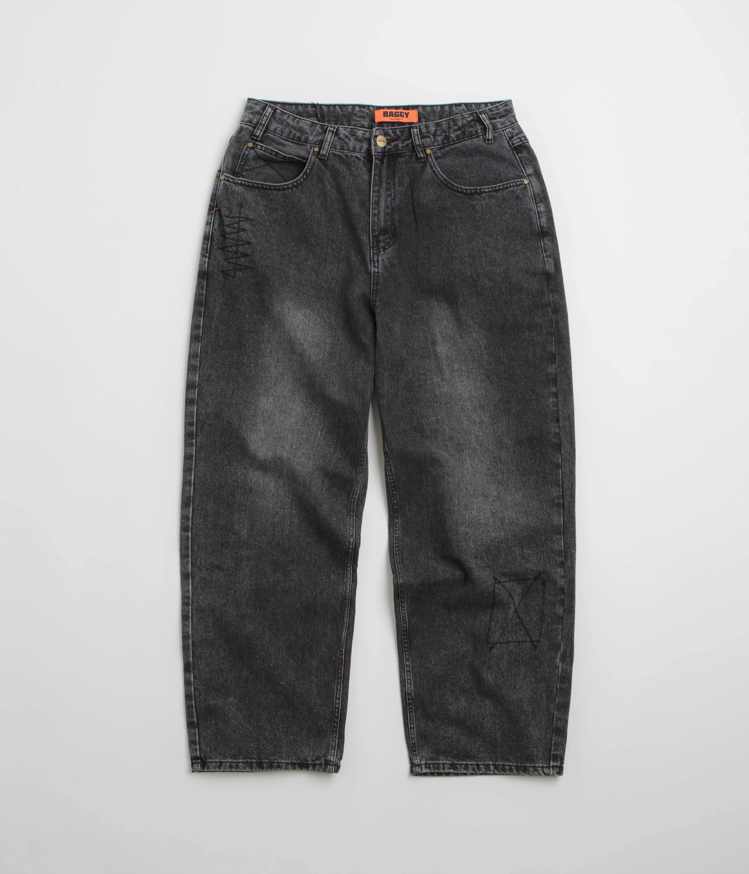 Butter Goods Stitch Jeans - Distressed Grey Lifestyle Ready Polished Look