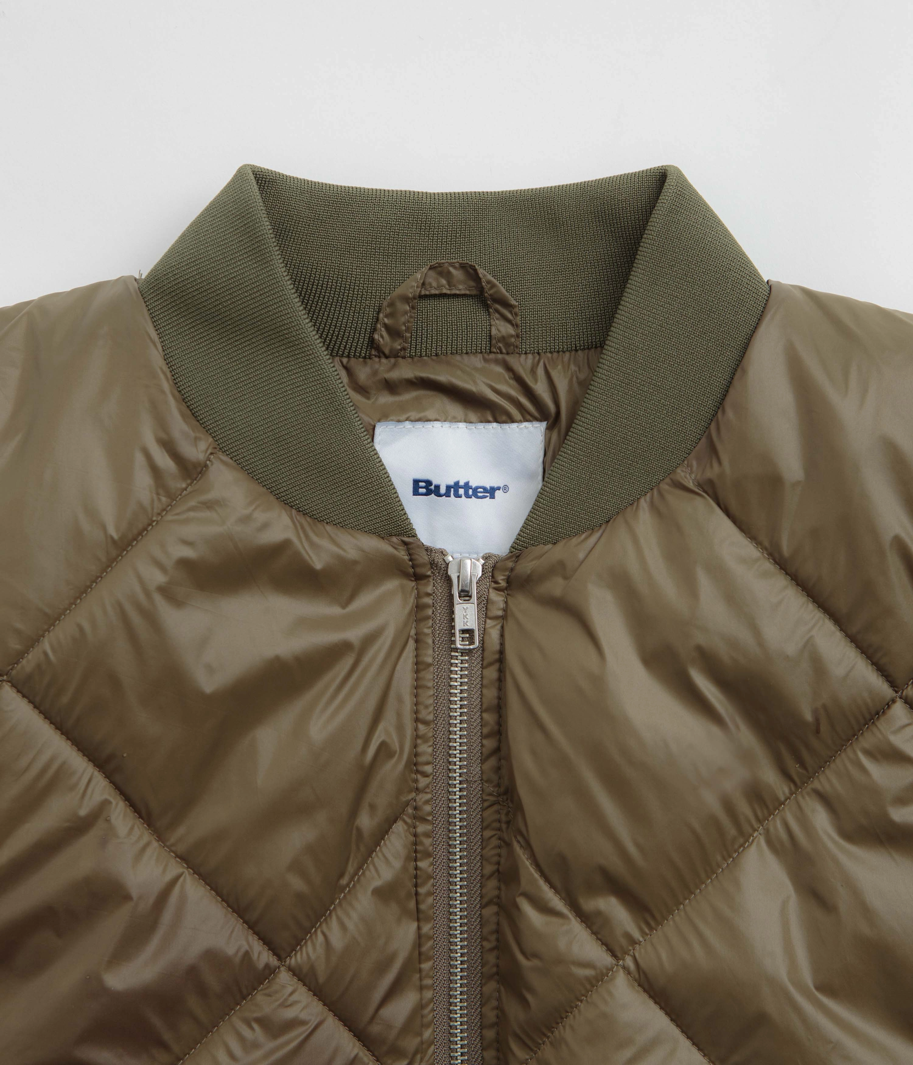 Butter Goods Temperature Bomber Jacket - Army WindproofConstruction