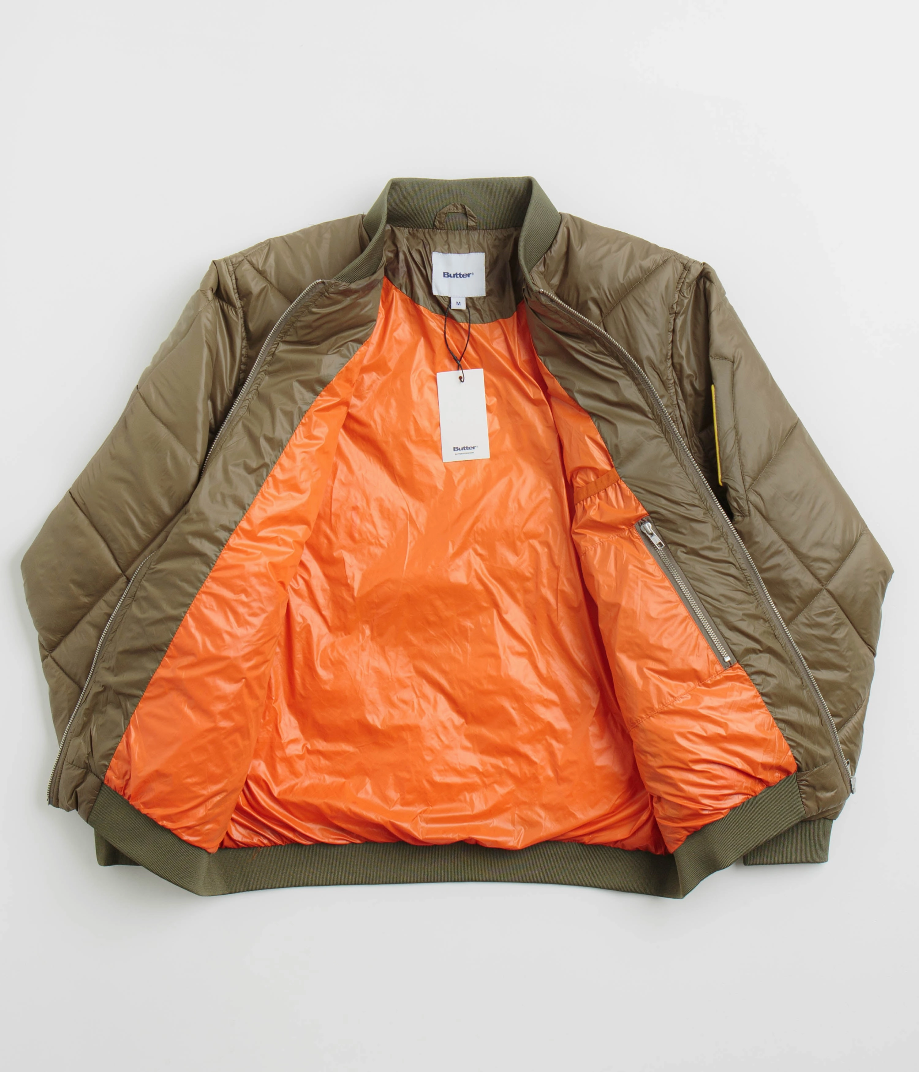 Butter Goods Temperature Bomber Jacket - Army campers foldable