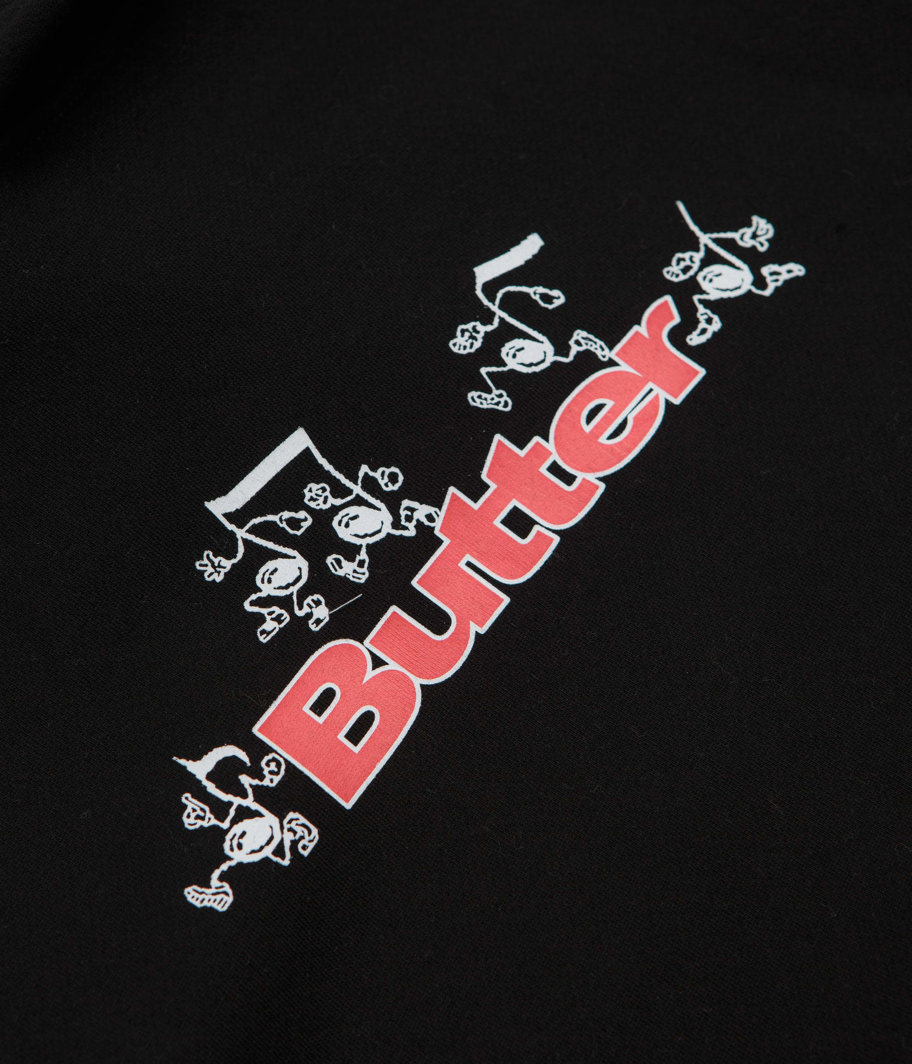 Spring Layer Matte Finish Butter Goods Tempo Logo Hoodie - Black