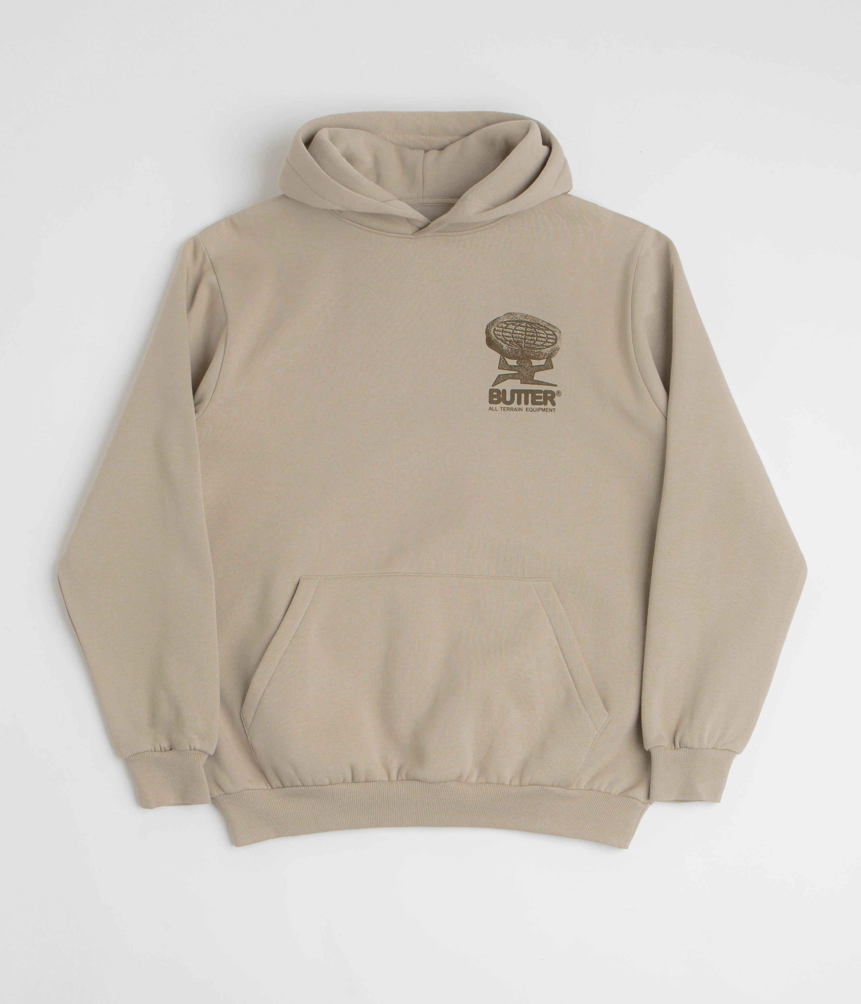 Butter Goods Terrain Hoodie - Bone Printed Pattern