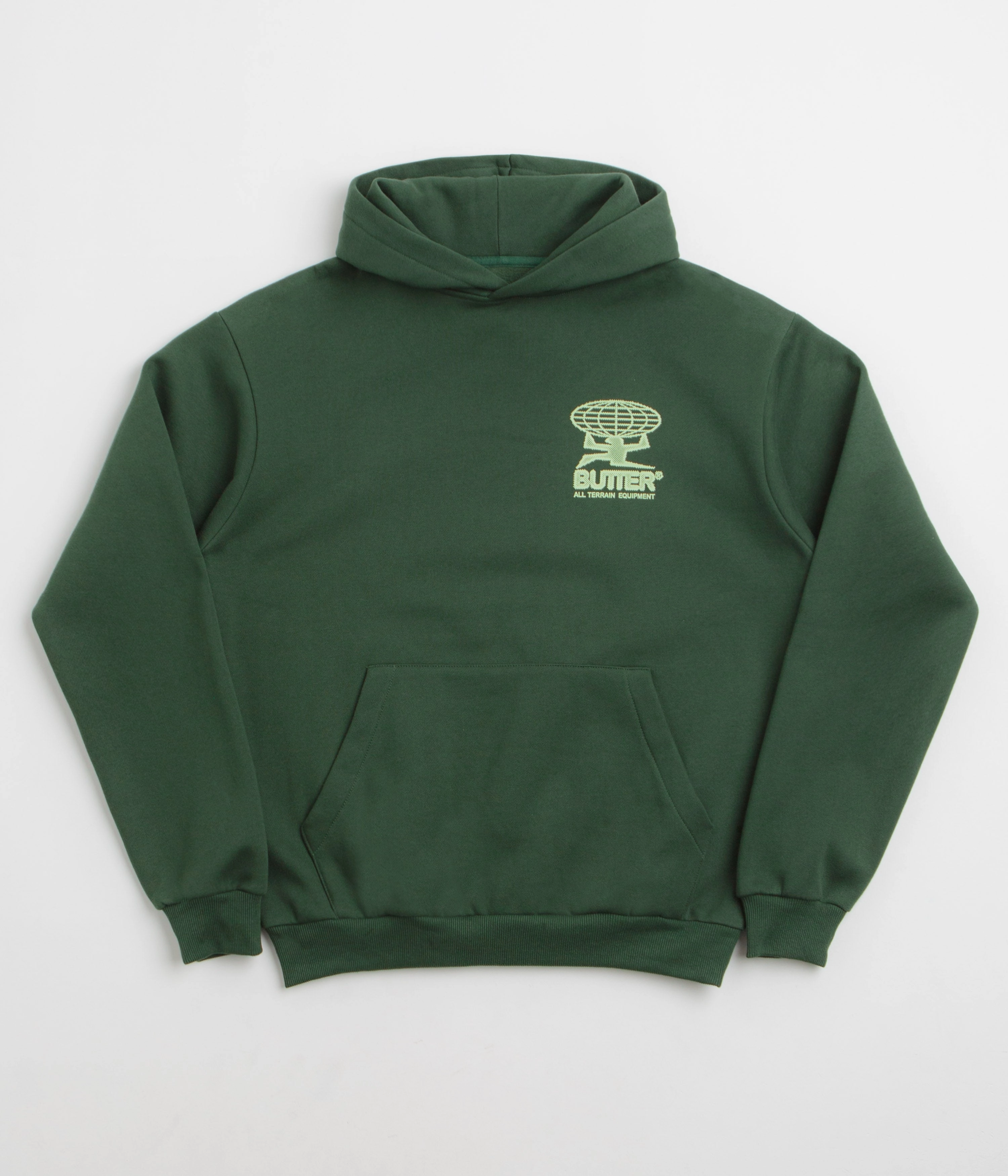 earthy tone Butter Goods Terrain Hoodie - Dark Green