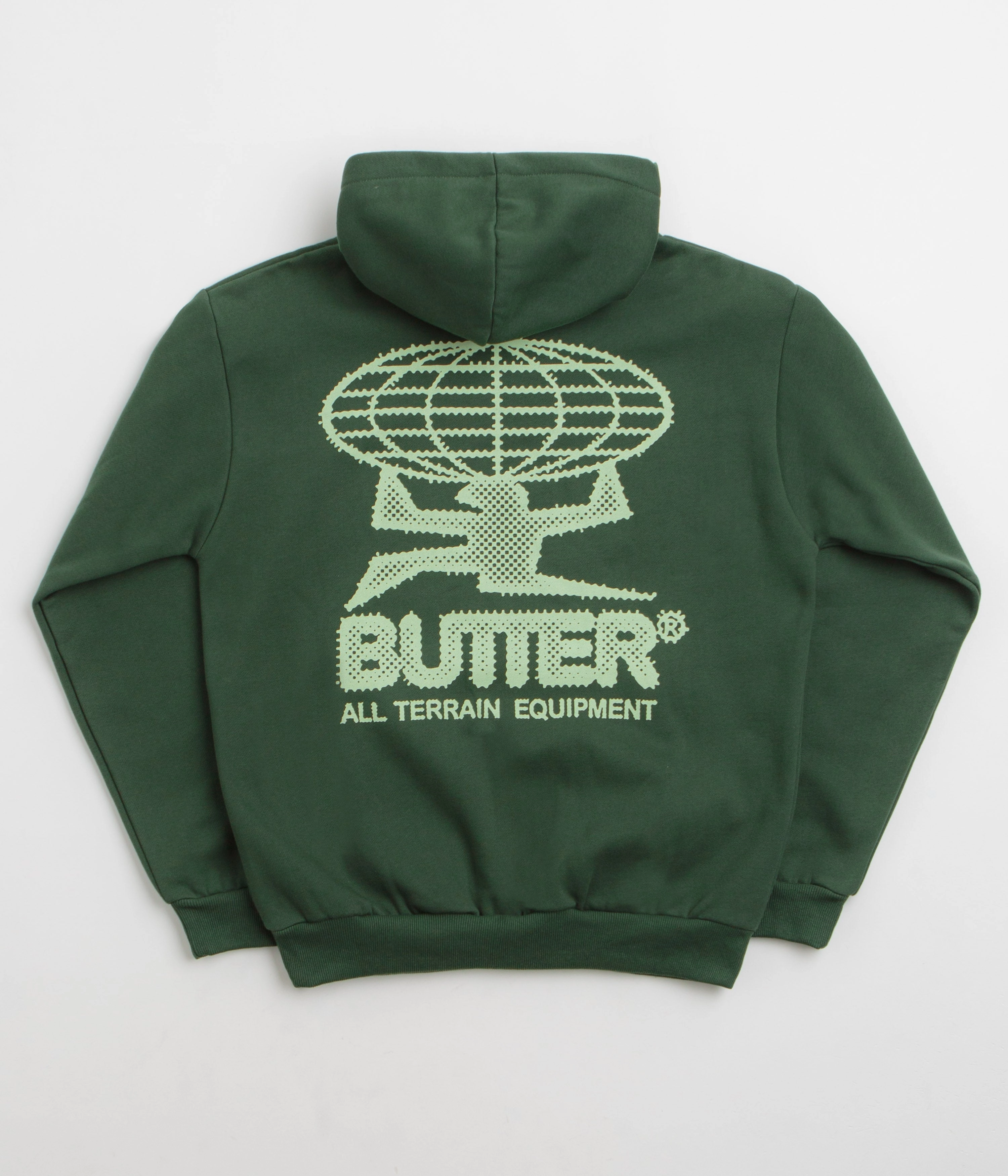 Butter Goods Terrain Hoodie - Dark Green Rain Resistant Minimalist Wardrobe