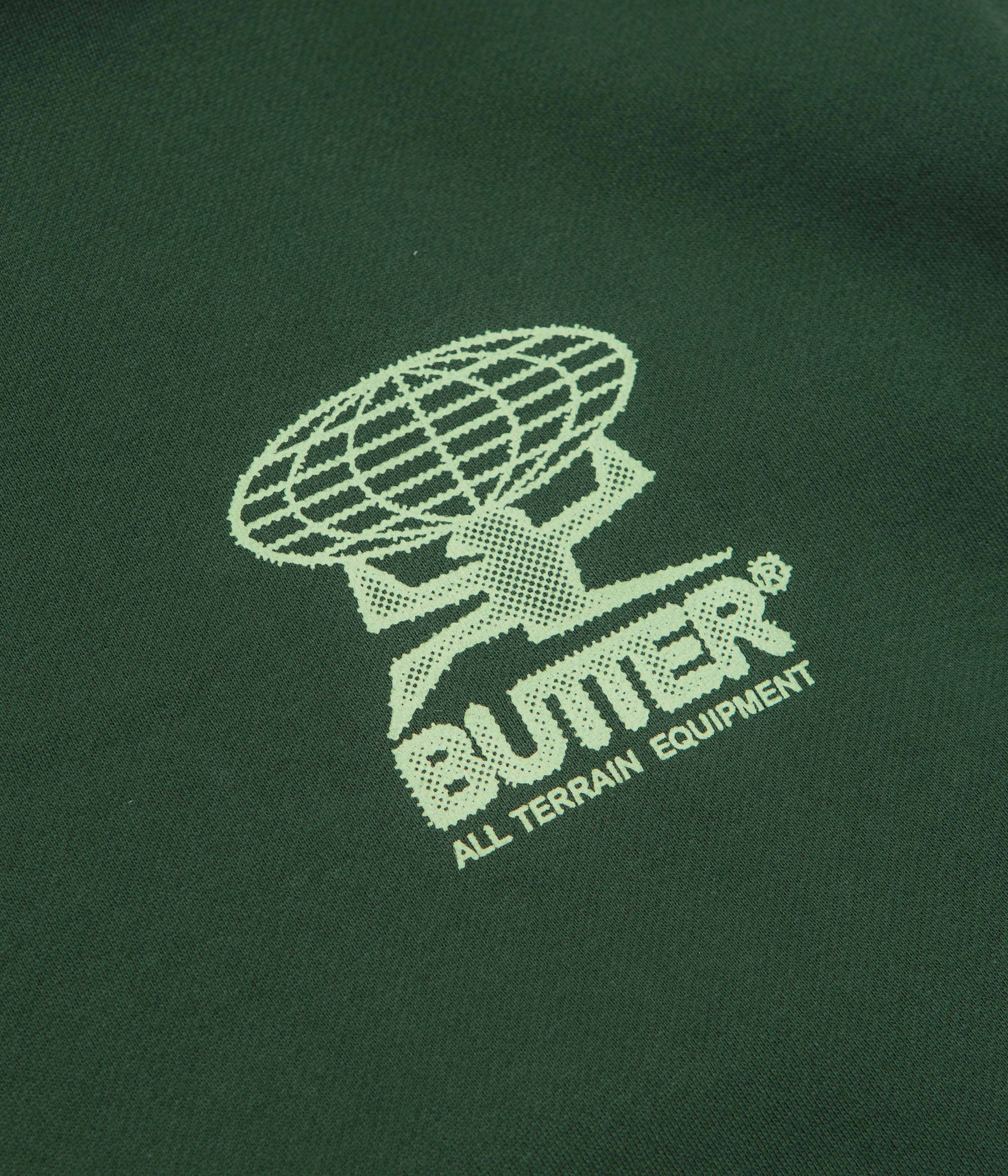 Butter Goods Terrain Hoodie - Dark Green school setting
