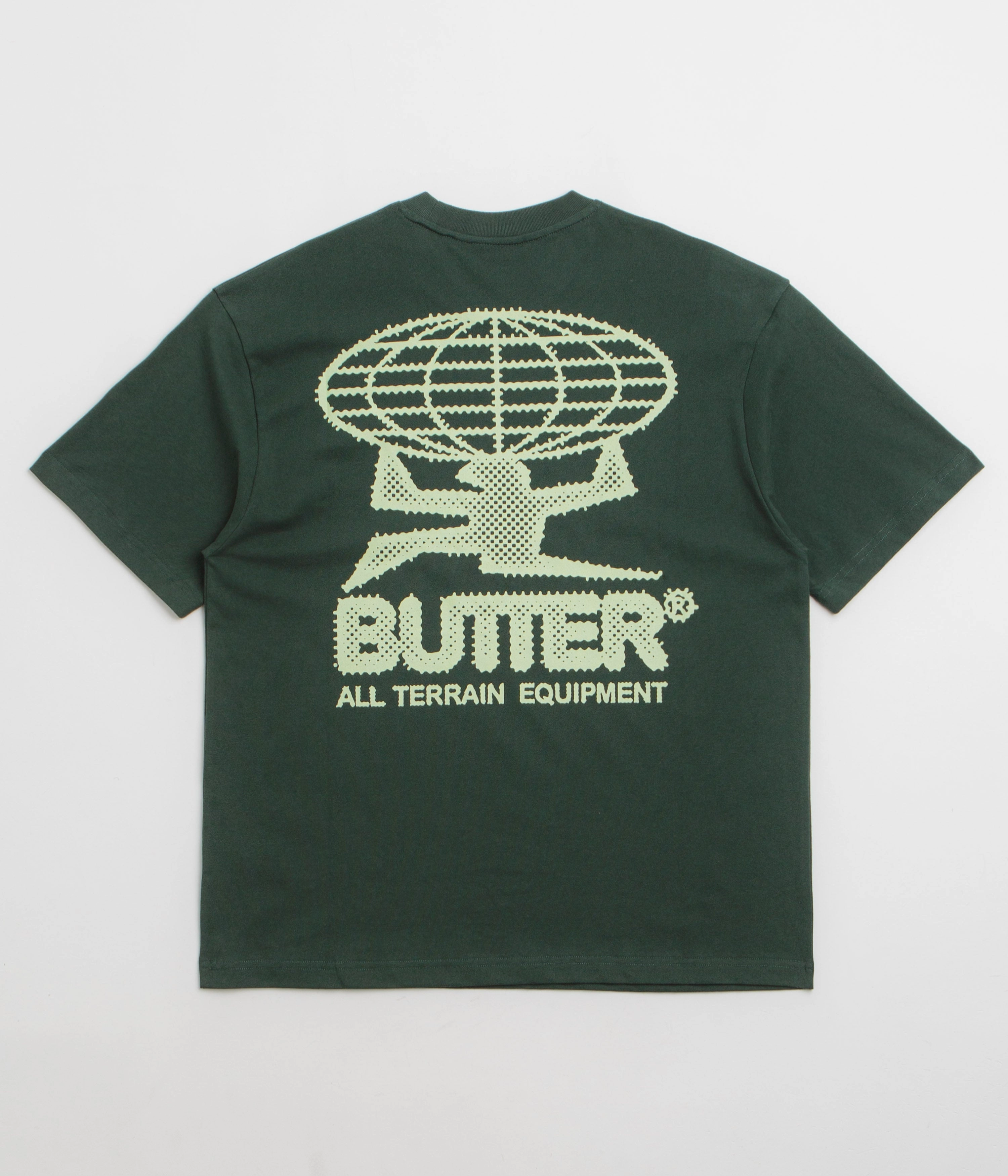 Butter Goods Terrain T-Shirt - Dark Forest Comfortable clothing Curved Hemline