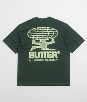 Butter Goods Terrain T-Shirt - Dark Forest Comfortable clothing Curved Hemline