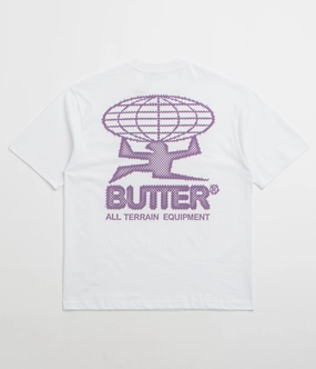 Easy Care Material Minimal Look Butter Goods Terrain T-Shirt - White / Purple