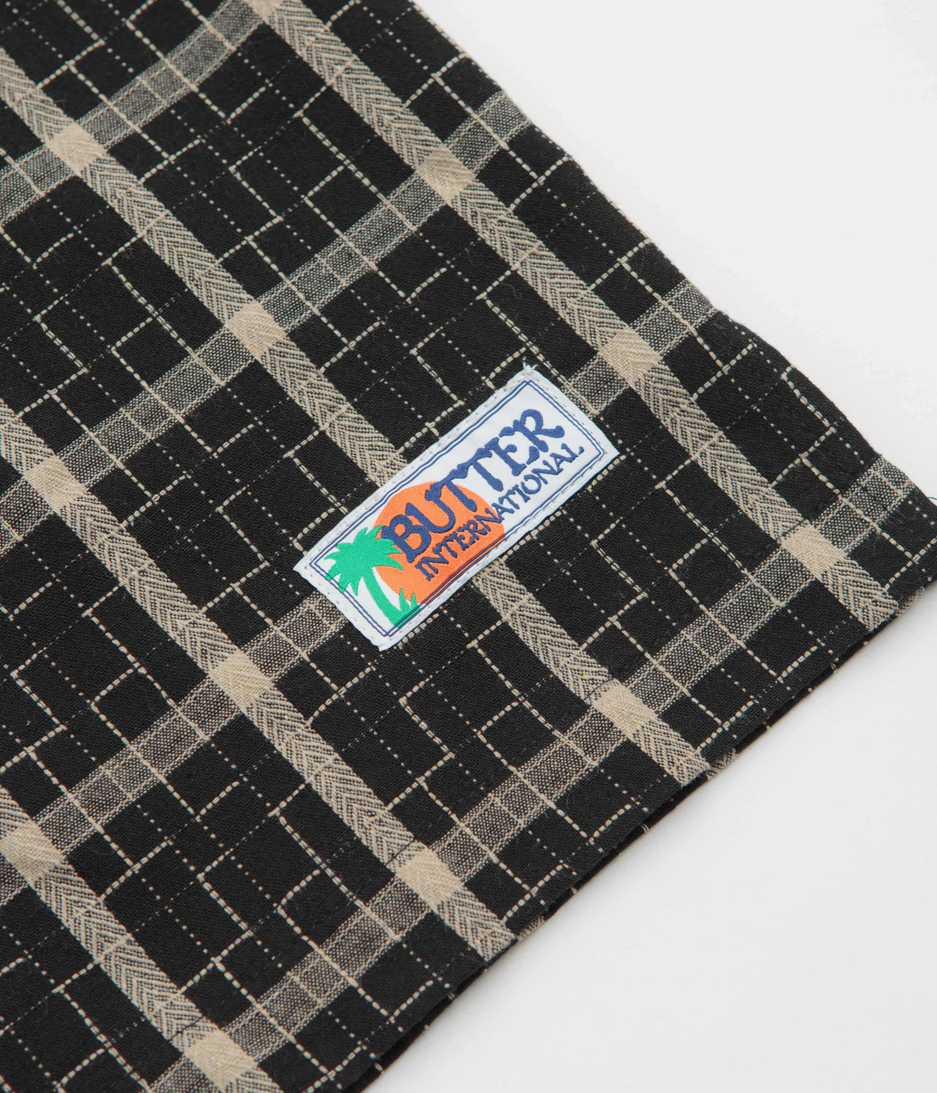 Butter Goods Vacation Short Sleeve Shirt - Black Active Wear