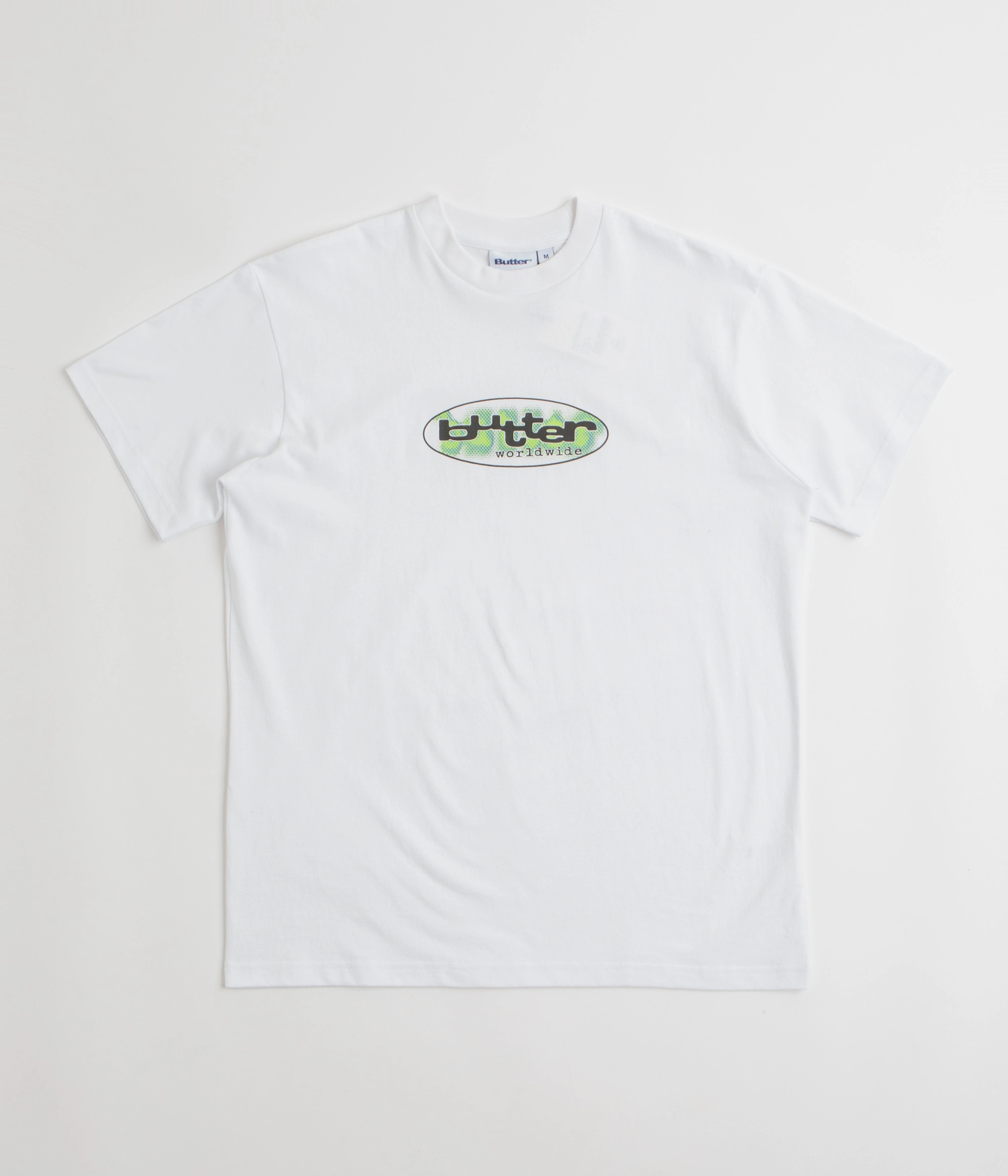 Butter Goods Vortex T-Shirt - White Breathable mesh lining