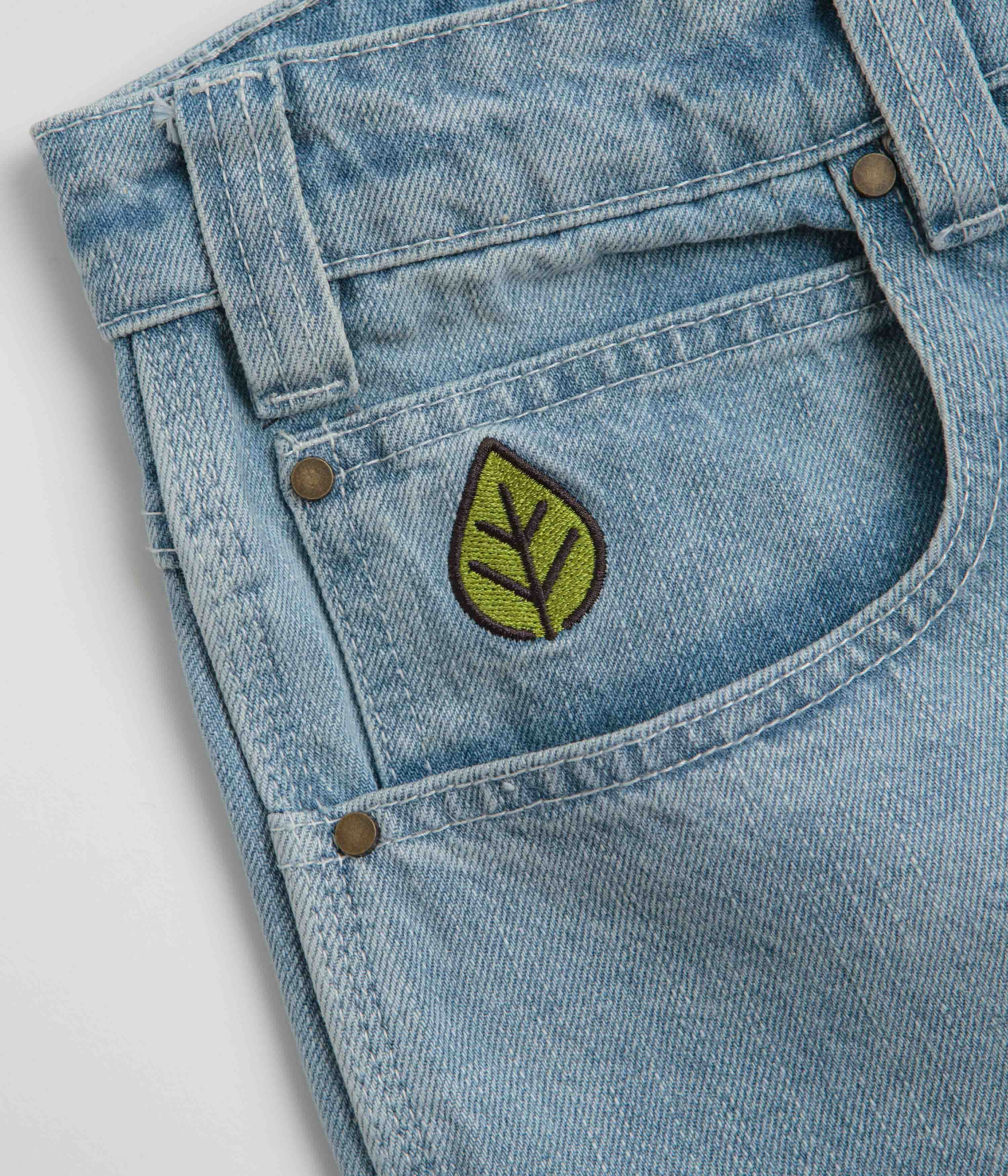 Odor Control Coating elastic waistband Butter Goods Weathergear Jeans - Faded Blue