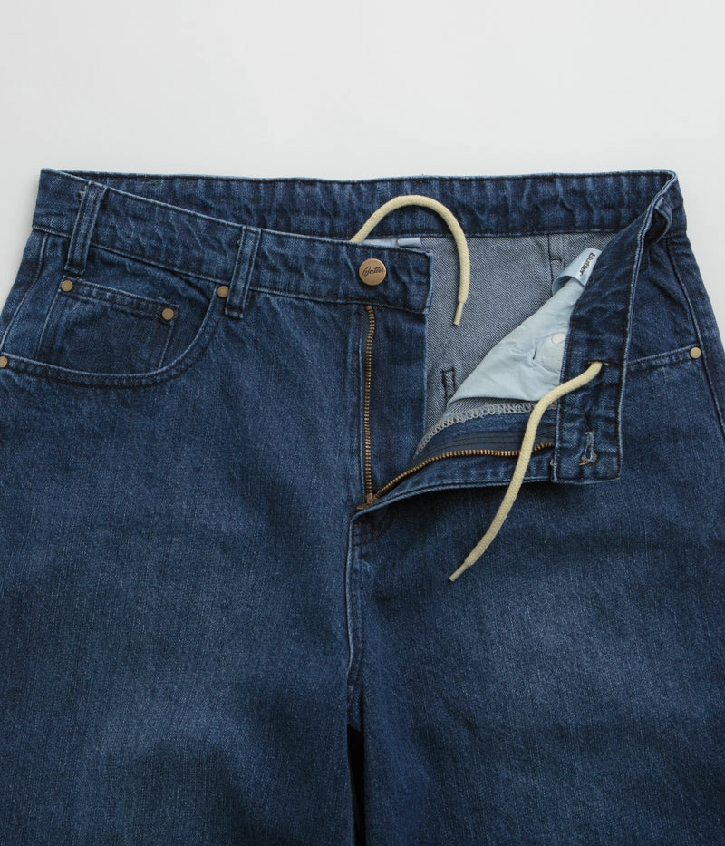 Eco Conscious Denim Butter Goods Wide Cut Jeans - Washed Slub Blue