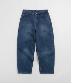Butter Goods Wide Cut Jeans - Washed Slub Blue Outfit Essential City Walk Weekend Warrior