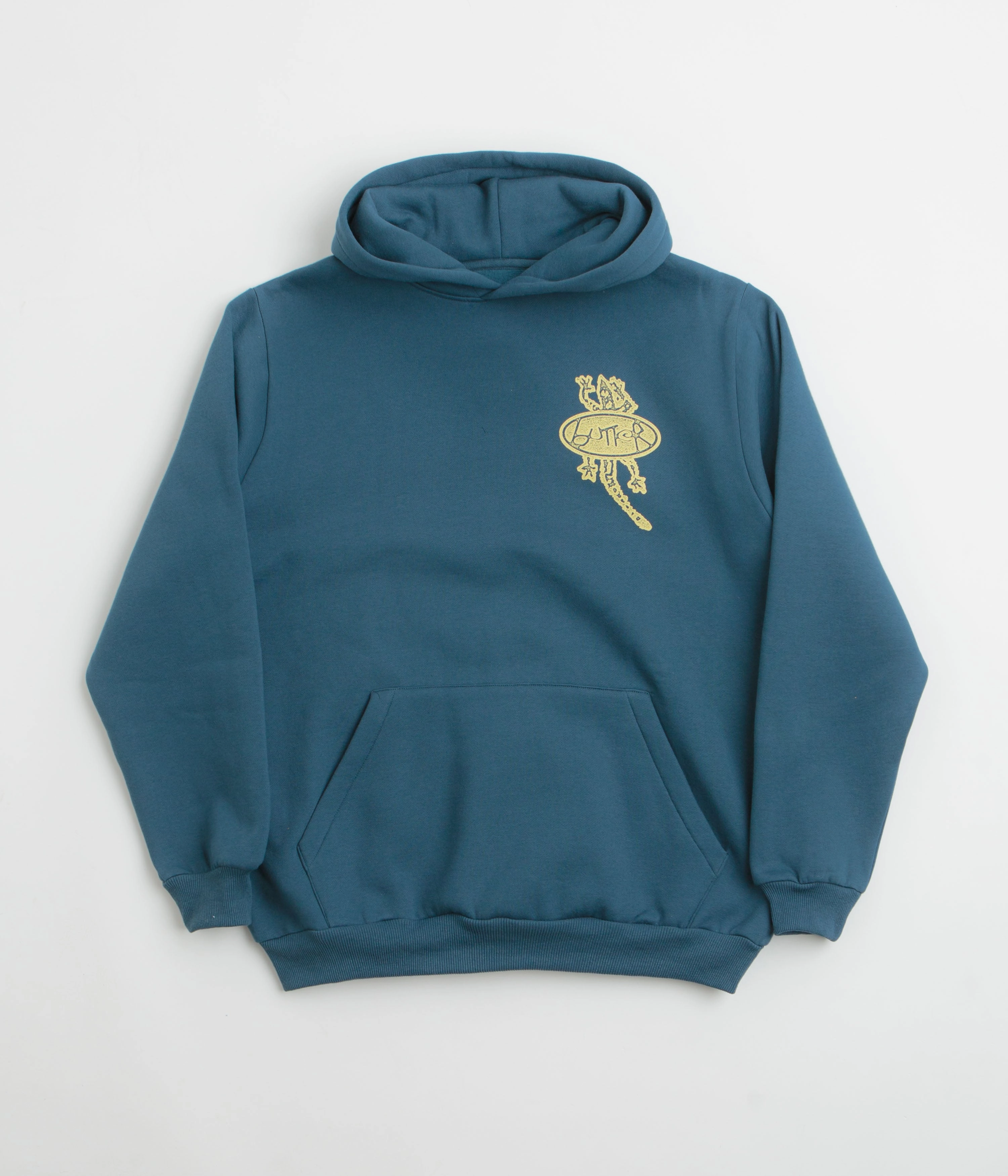 Butter Goods Wipeout Hoodie - Ocean Adjustable Cuffs Ribbed Hemming