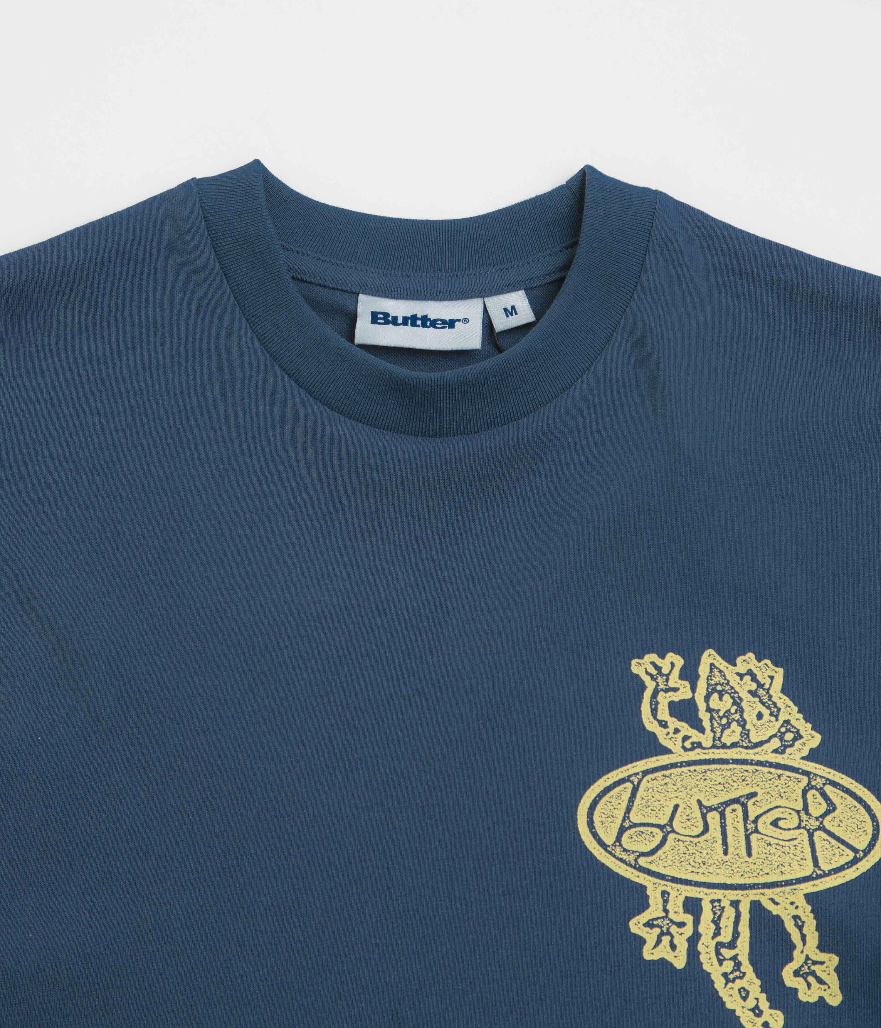 Classic Trend Look Butter Goods Wipeout T-Shirt - Denim