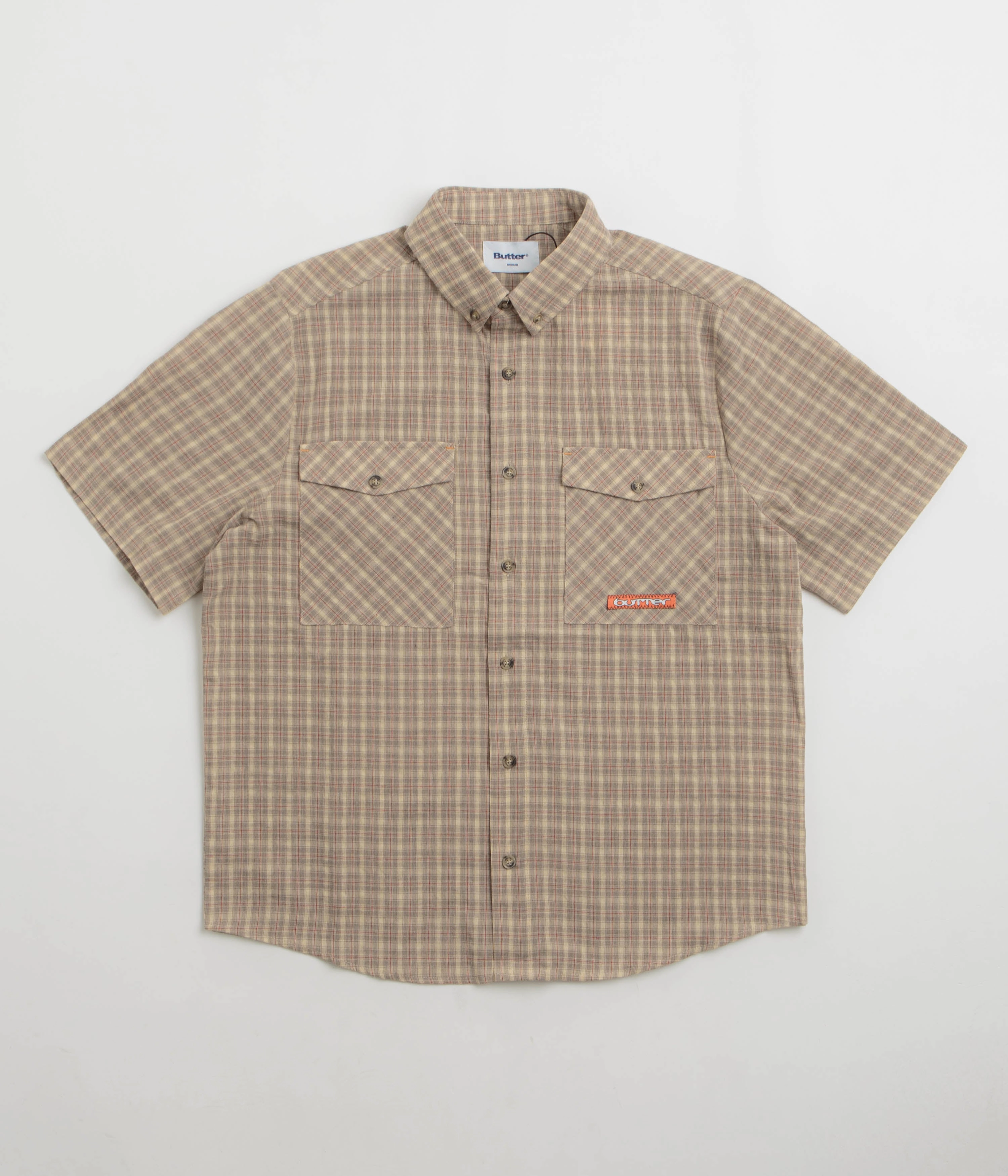 Urban Wear Butter Goods Witness Short Sleeve Shirt - Taupe