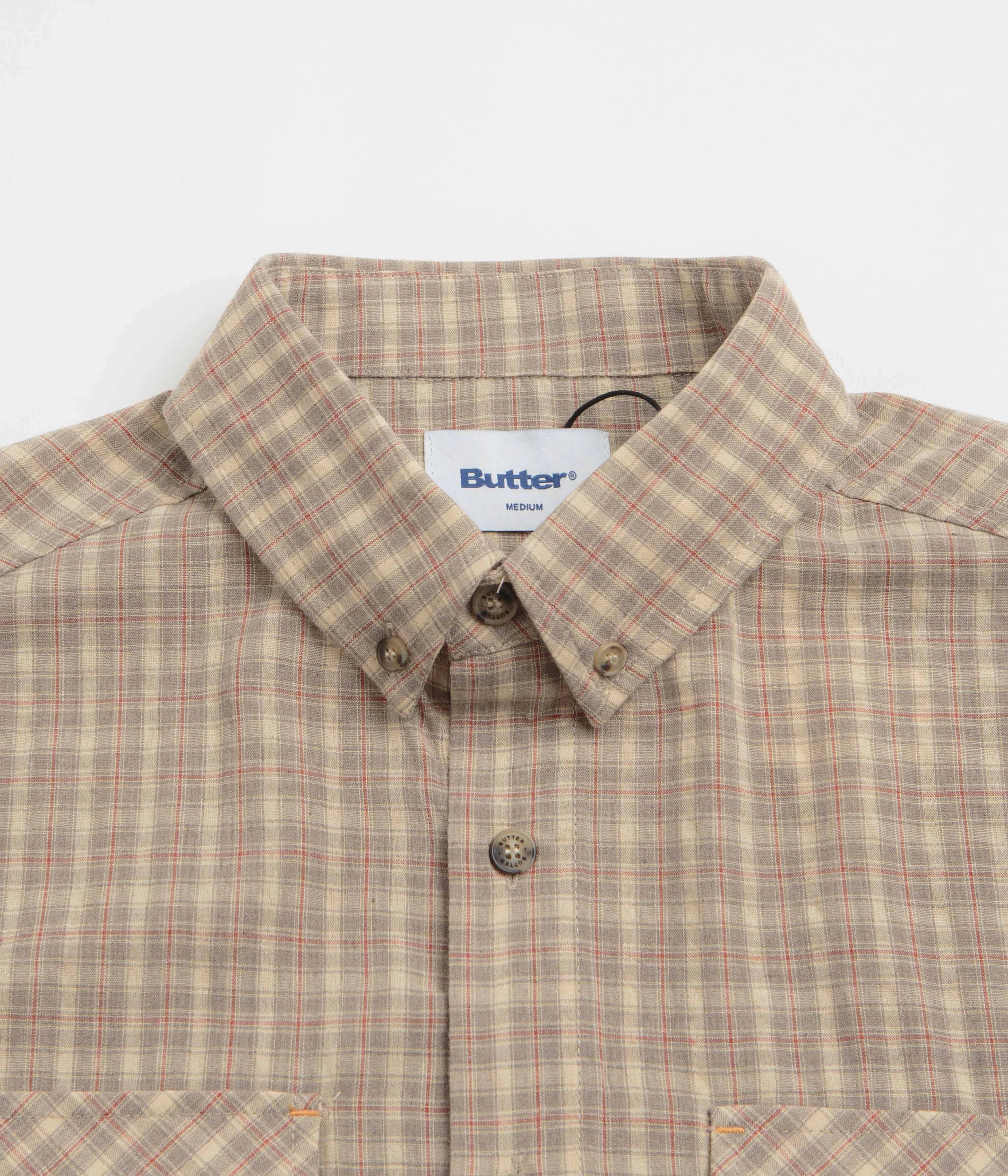 Sustainable production Relaxed Style Butter Goods Witness Short Sleeve Shirt - Taupe