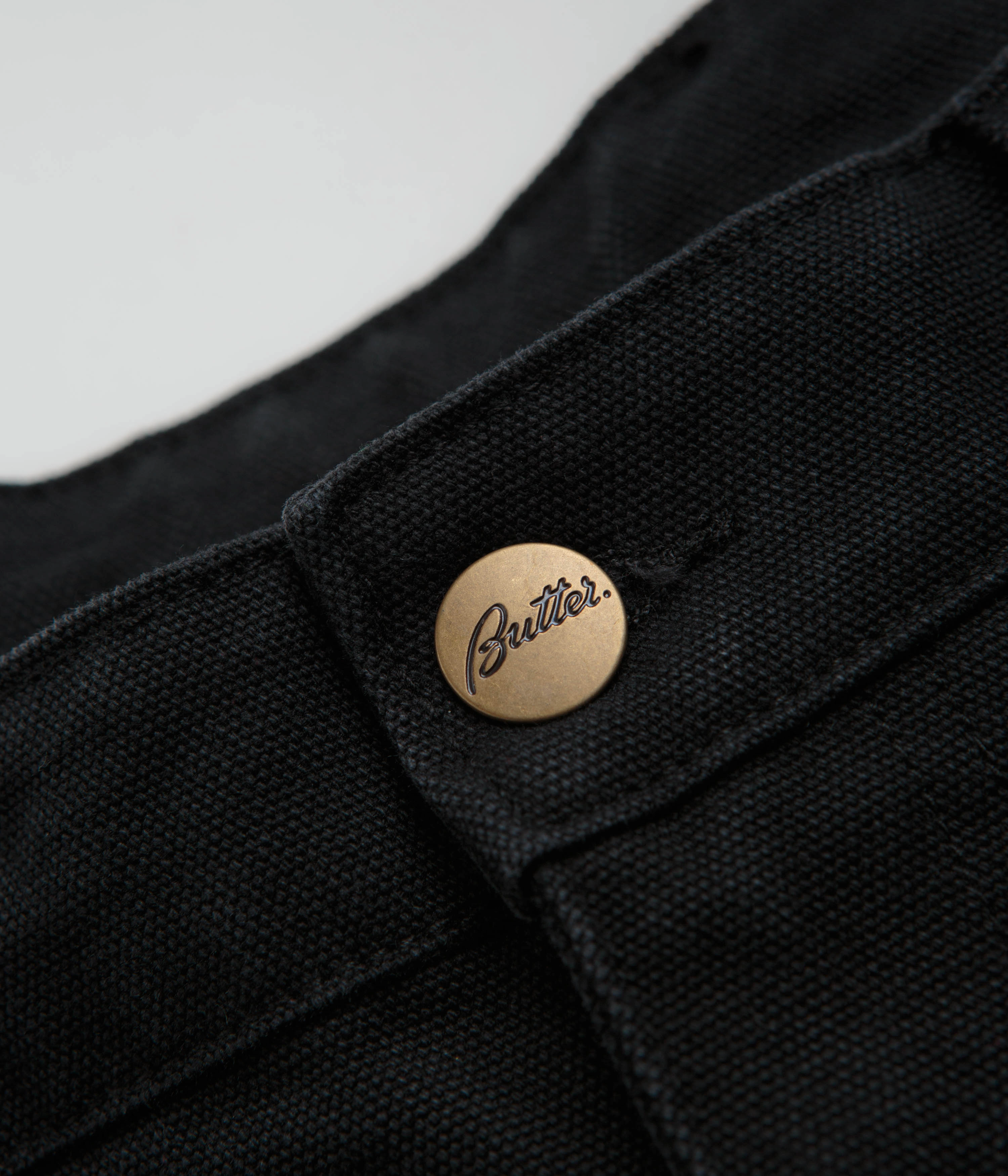 Butter Goods Work Pants - Black AdjustableWaistband Durable Waistband