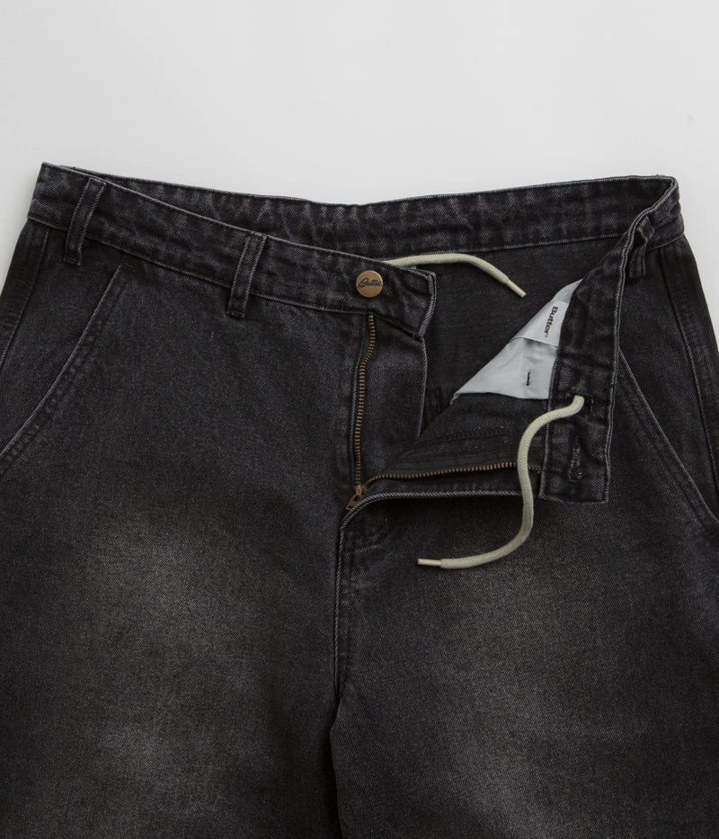 Butter Goods Work Pants - Distressed Black Seamless construction DurableReinforcedMaterial