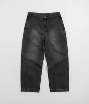 Butter Goods Work Pants - Distressed Black Thermal Lining