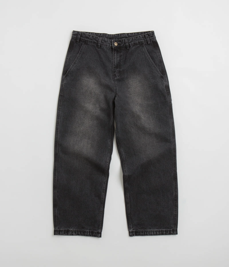Butter Goods Work Pants - Distressed Black Thermal Lining