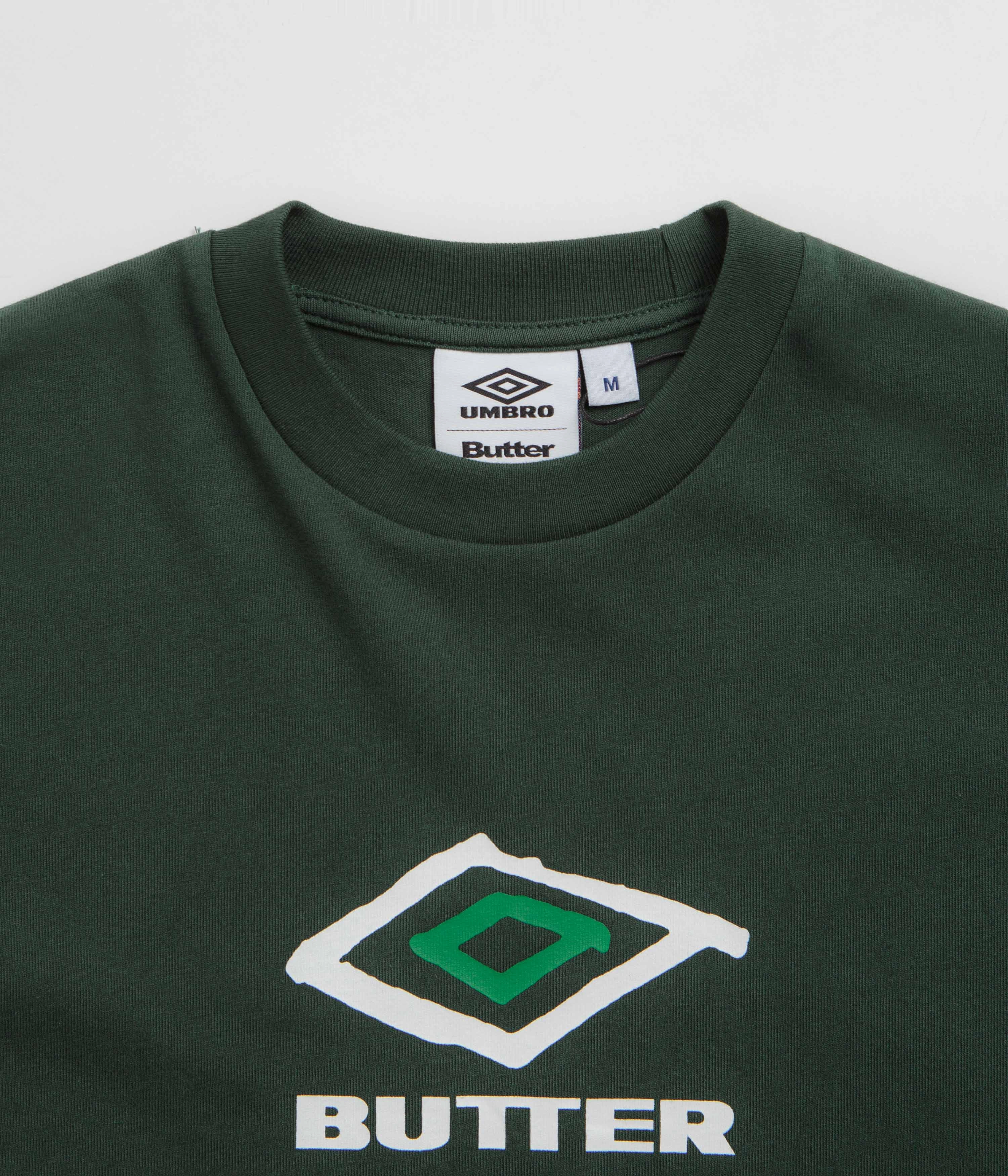 Butter Goods x Umbro Ball T-Shirt - Dark Forest Easy Style Flexible Ribbed Cuffs