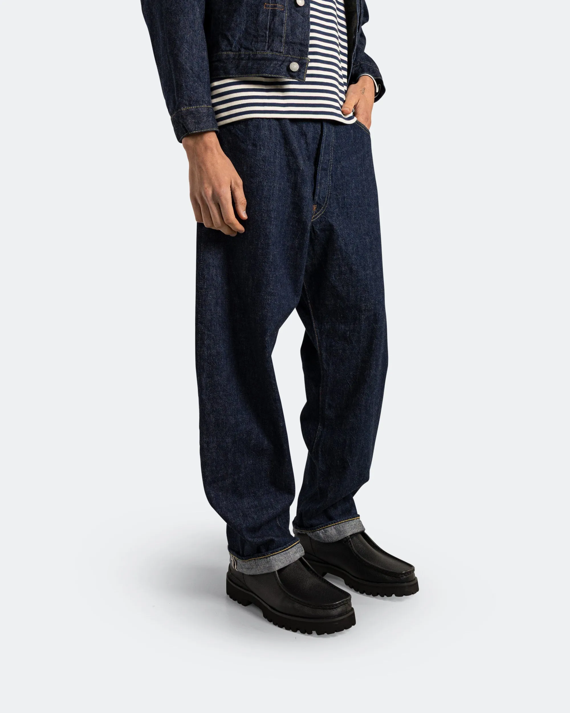Grand Dad's Fit Denim Pants - One Wash Versatile Relaxed Style