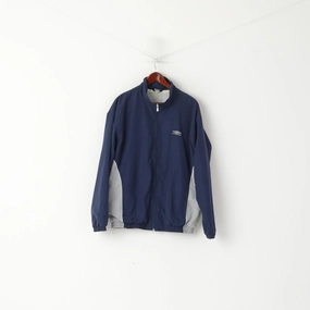Umbro Men L Jacket Navy Vintage Sportswear Bomber Full Zip Traning Track Top sun resistant