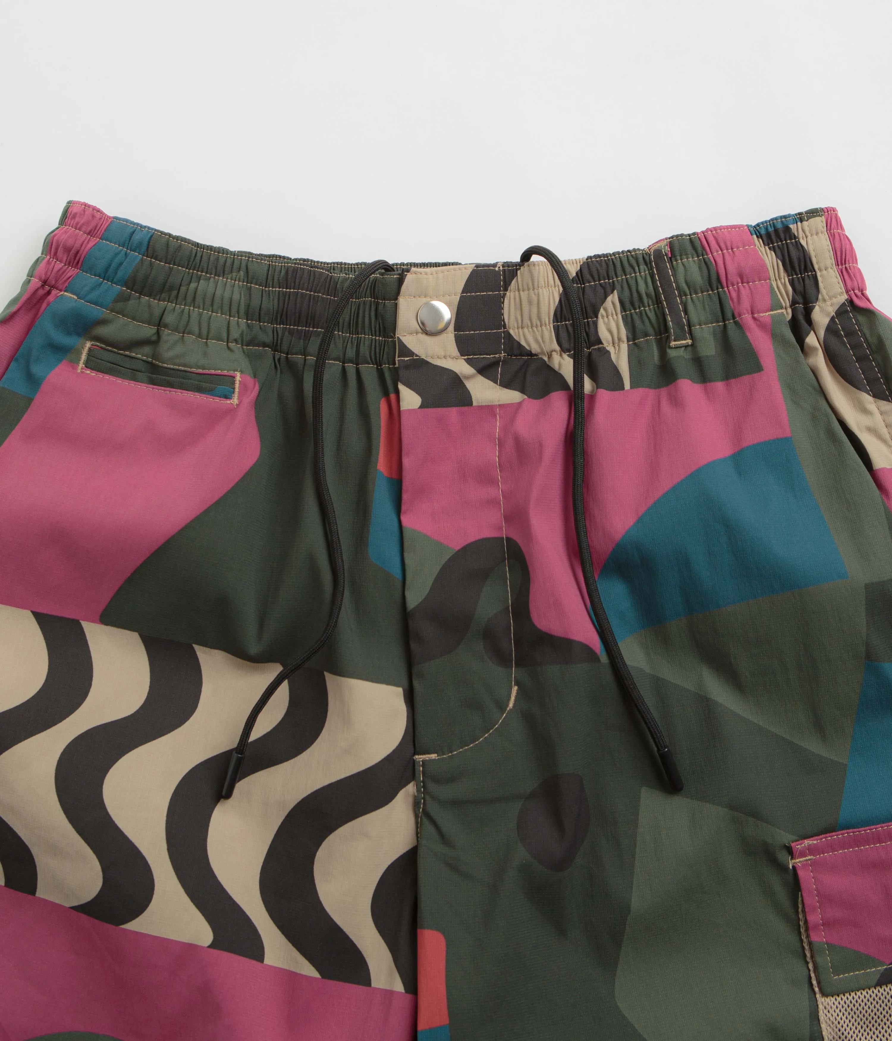 by Parra Distorted Camo Shorts - Pink ReflectiveAccents