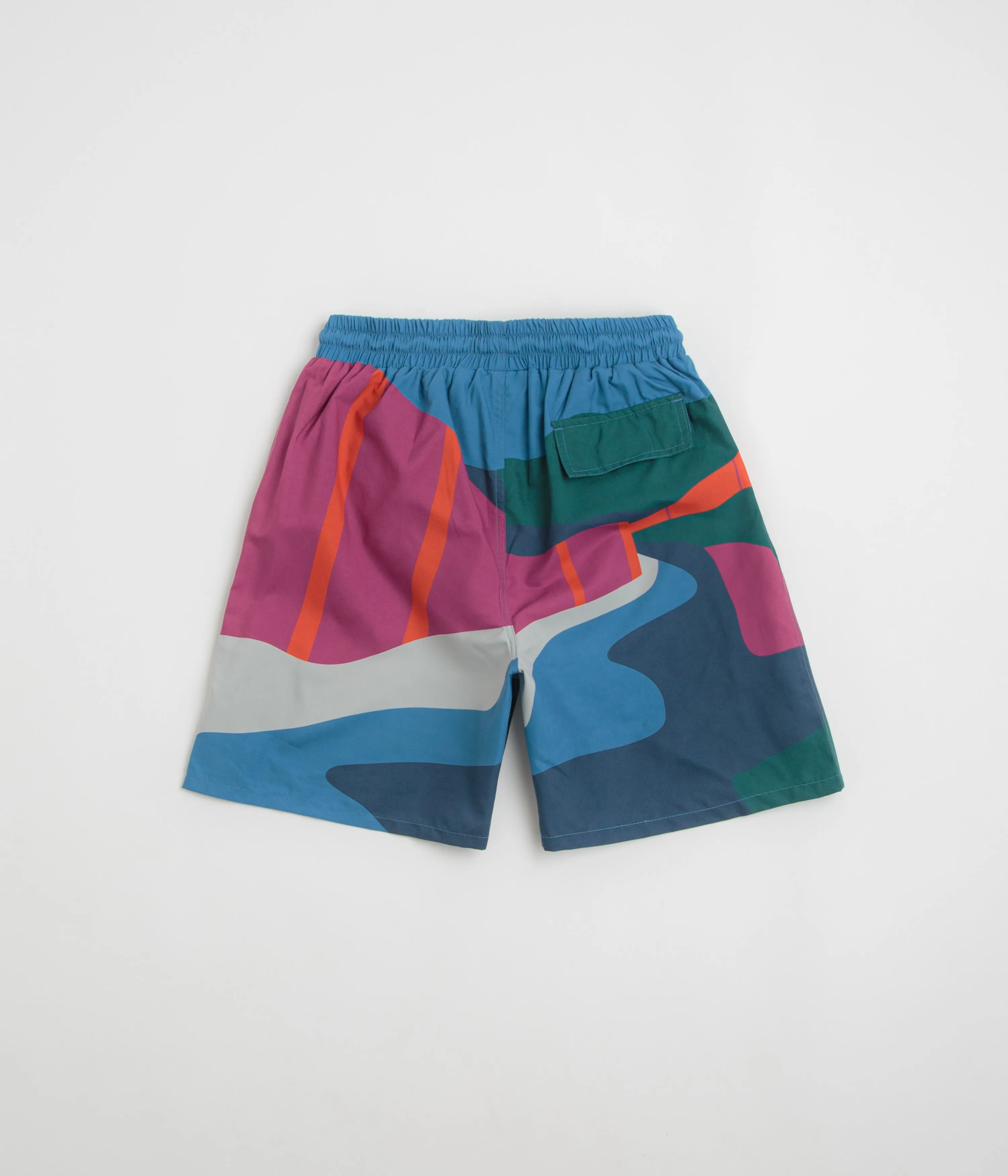 Solid Color by Parra The Festival Fence Swim Shorts - Blue