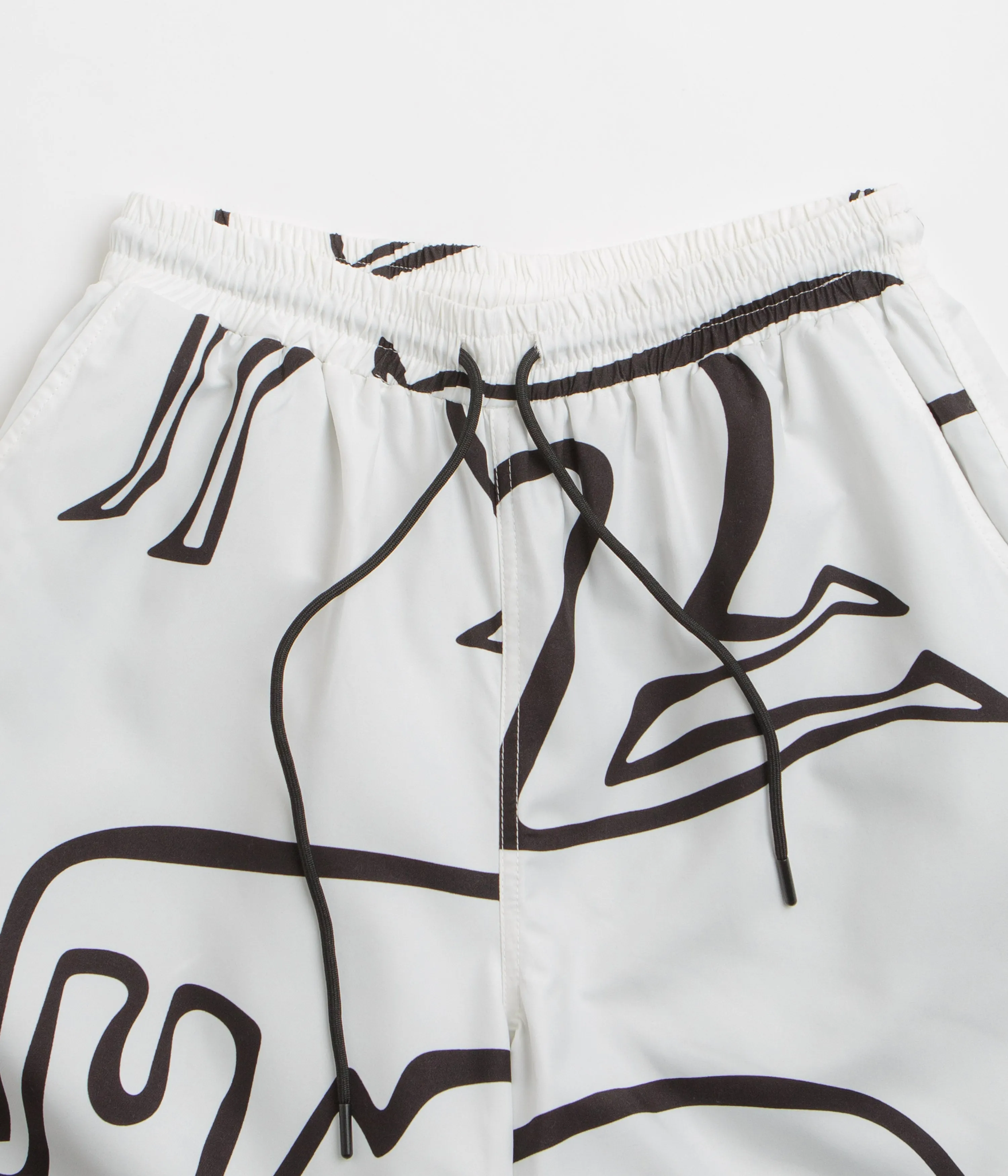 ReinforcedStressPoints Weekend Outing by Parra Yoga Walks Swim Shorts - White