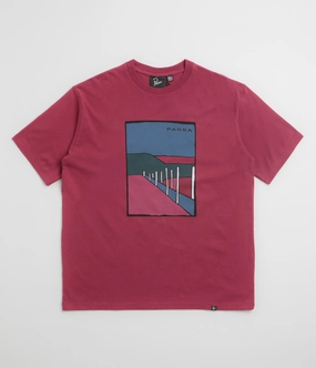 by Parra Beach Parking T-Shirt - Raspberry back to school