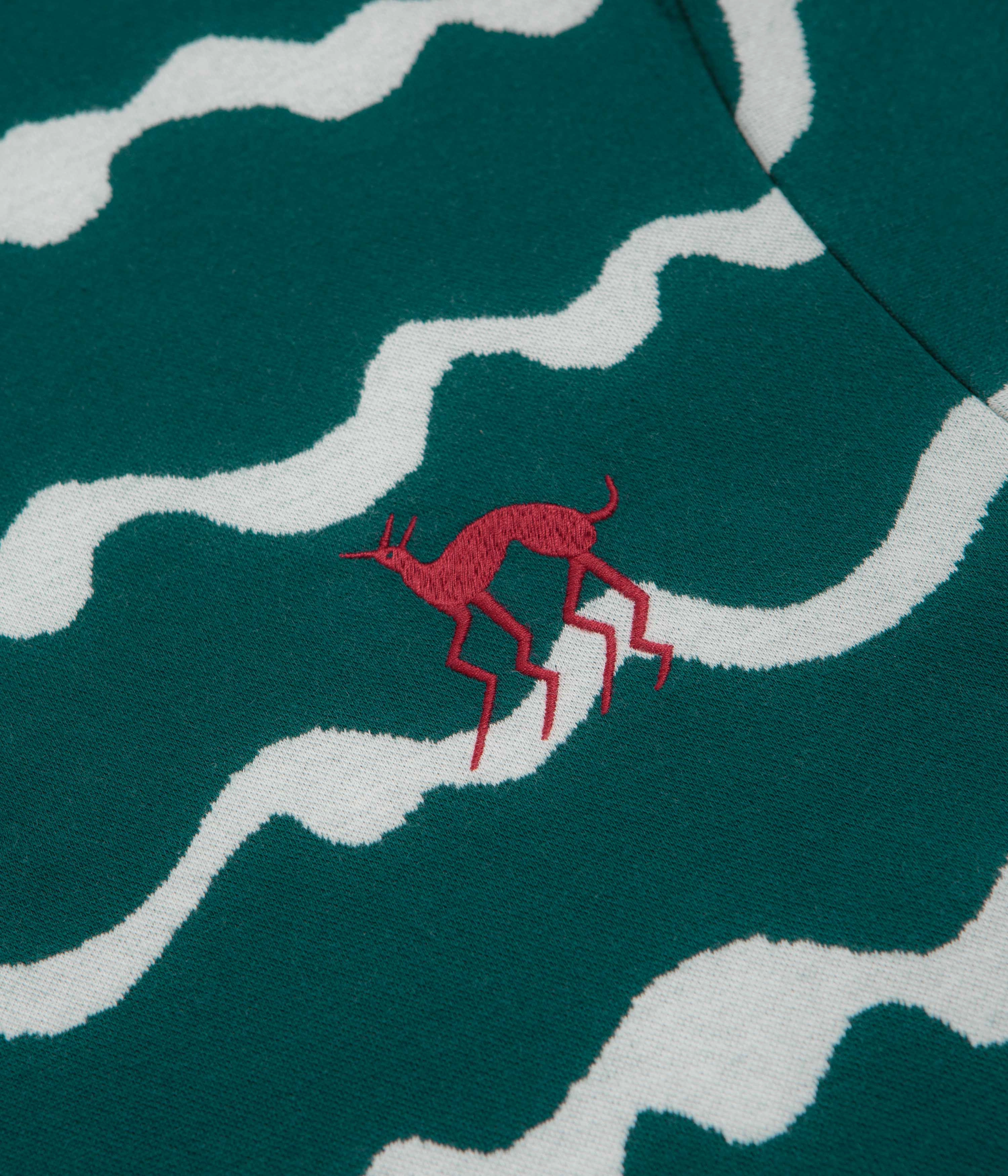 Polished Look Student Essential by Parra Broken Waves Polo Shirt - Pine Green