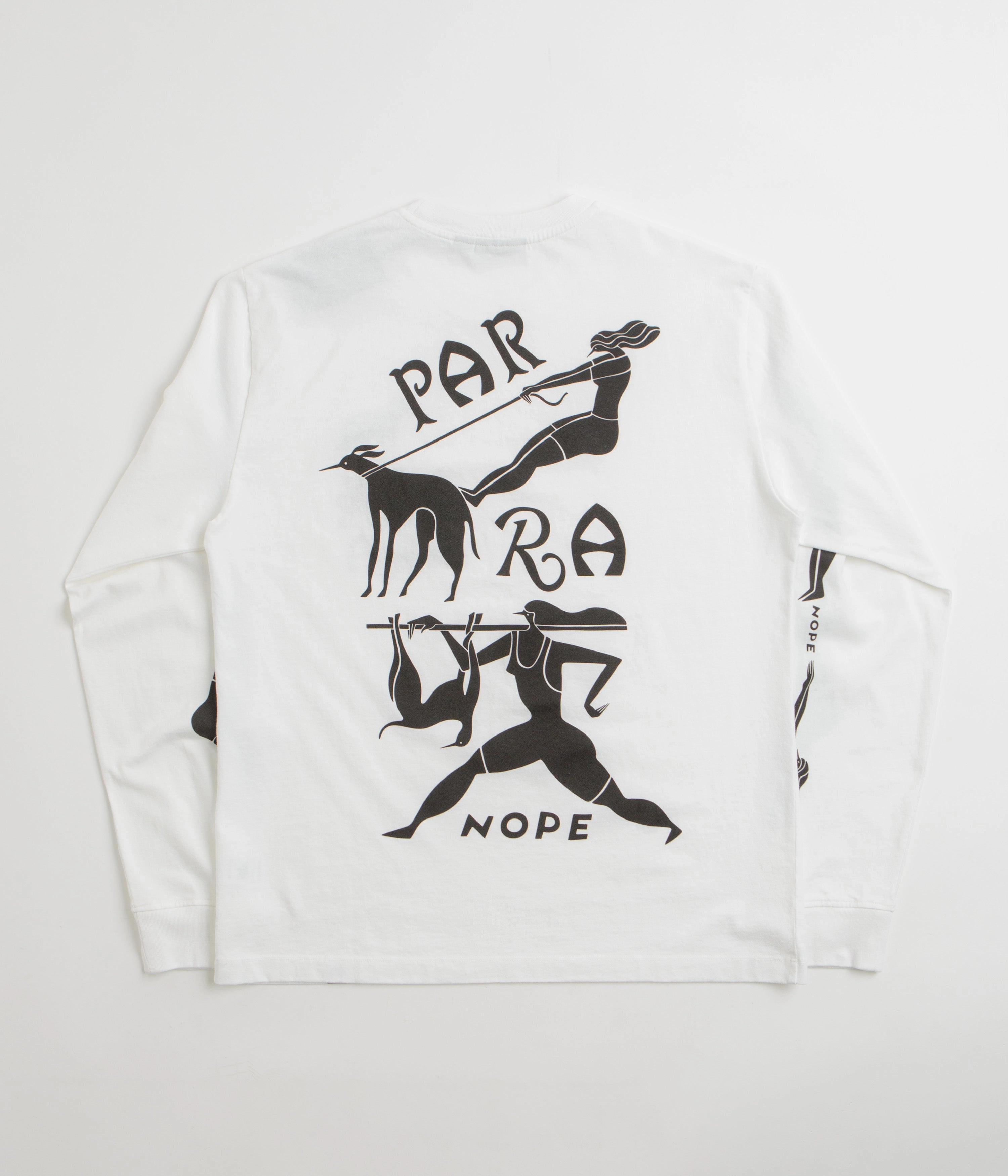 by Parra Dog Training Long Sleeve T-Shirt - White Easy Layer contrast
