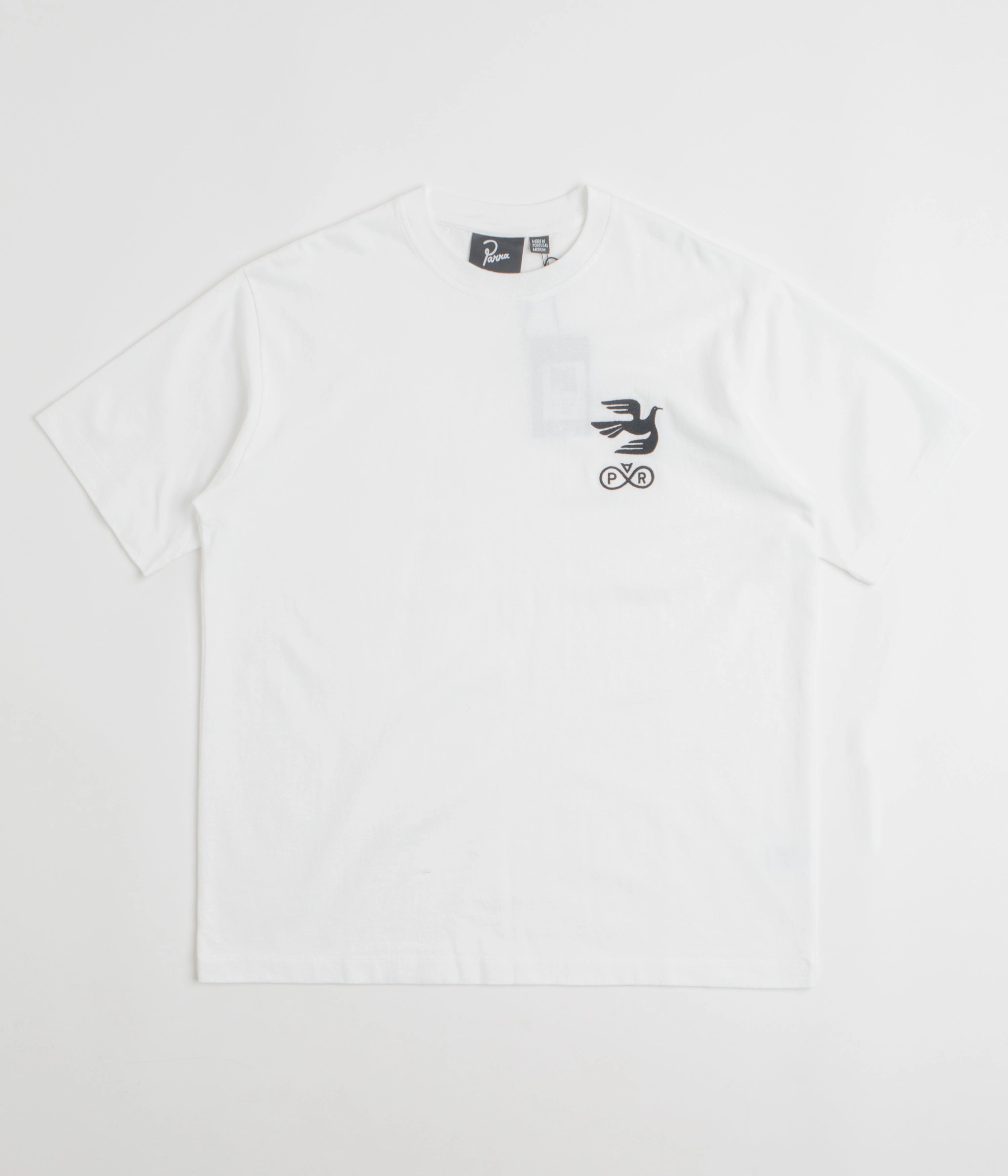 Athletic Fit Simple Yet Cozy by Parra Infinite Bird Logo T-Shirt - White