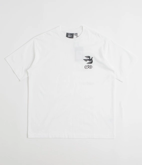 by Parra Infinite Bird Logo T-Shirt - White Simple Chic Versatile Top