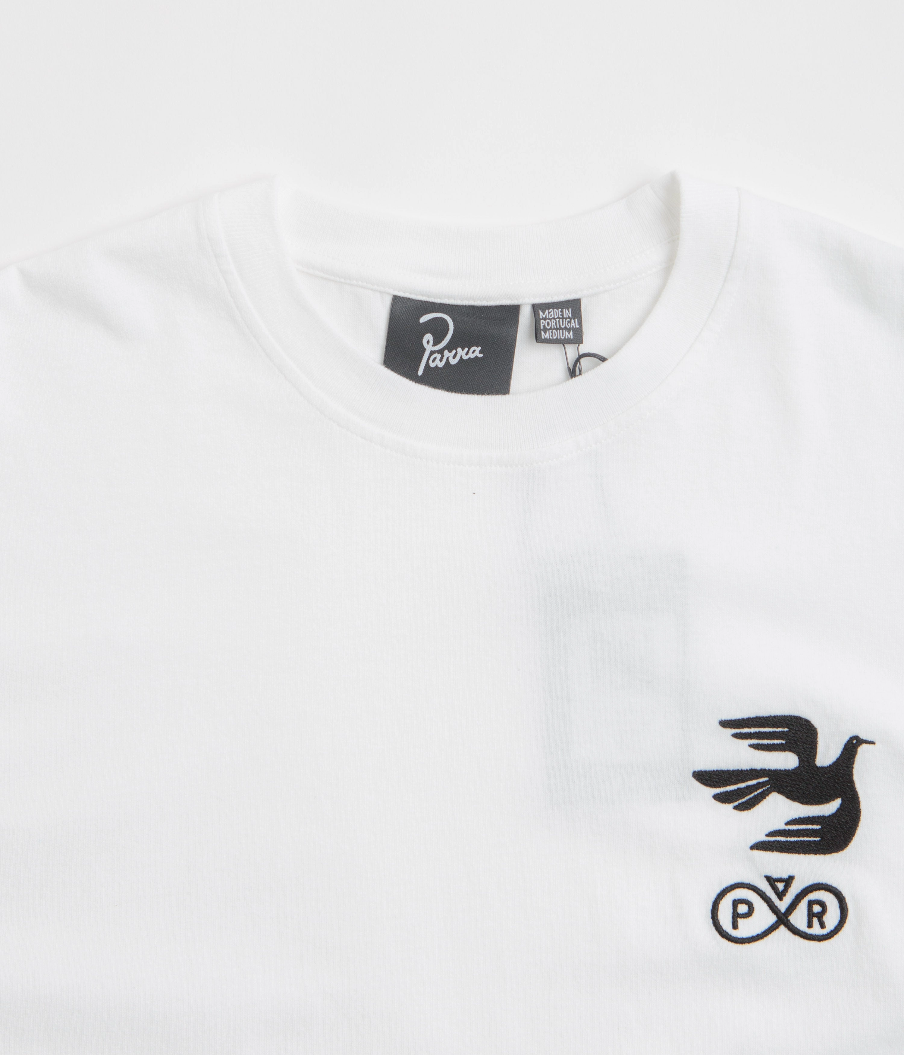 Comfy Fit Wear Easy Wear Option by Parra Infinite Bird Logo T-Shirt - White