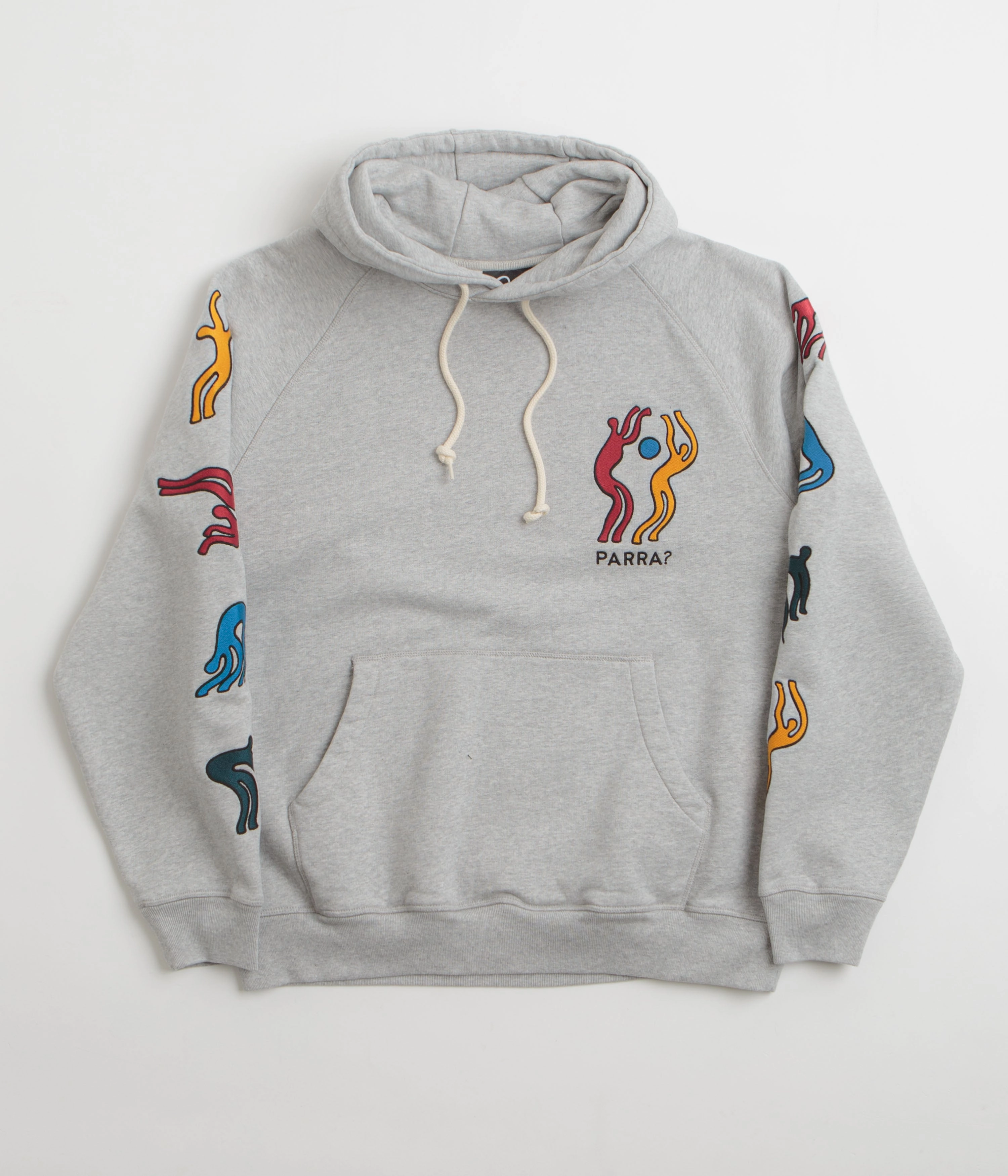 Zippered Front Closure Runway Inspired by Parra La Chambre Nuit Hoodie - Heather Grey
