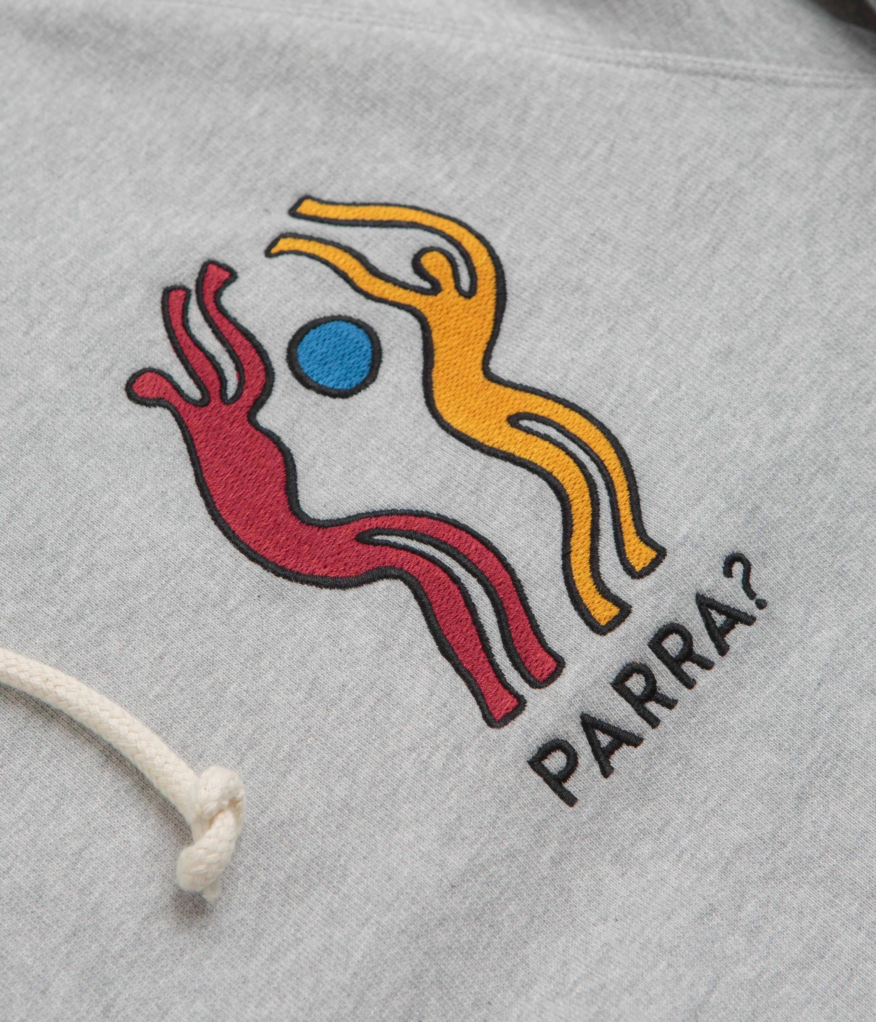 by Parra La Chambre Nuit Hoodie - Heather Grey Reinforced Hem Quokka like