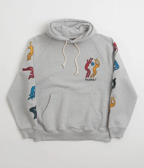 Zippered Front Closure Runway Inspired by Parra La Chambre Nuit Hoodie - Heather Grey