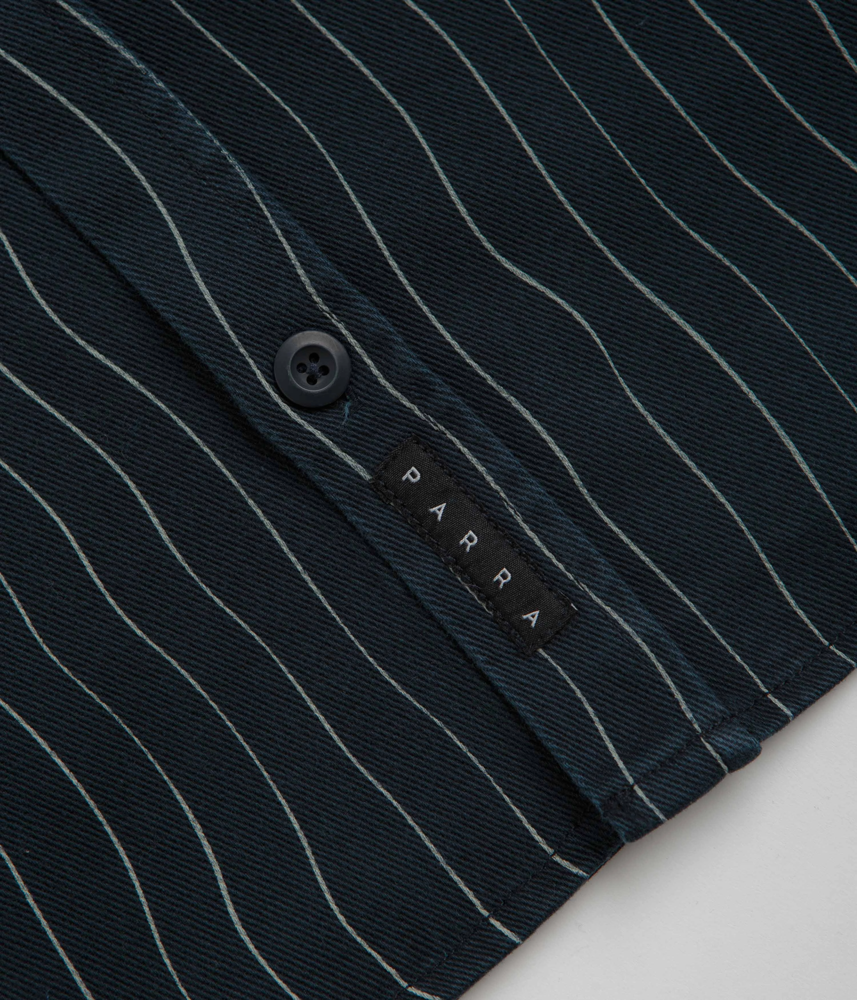 Durable Buttons by Parra Meandering Lines Shirt - Navy Blue
