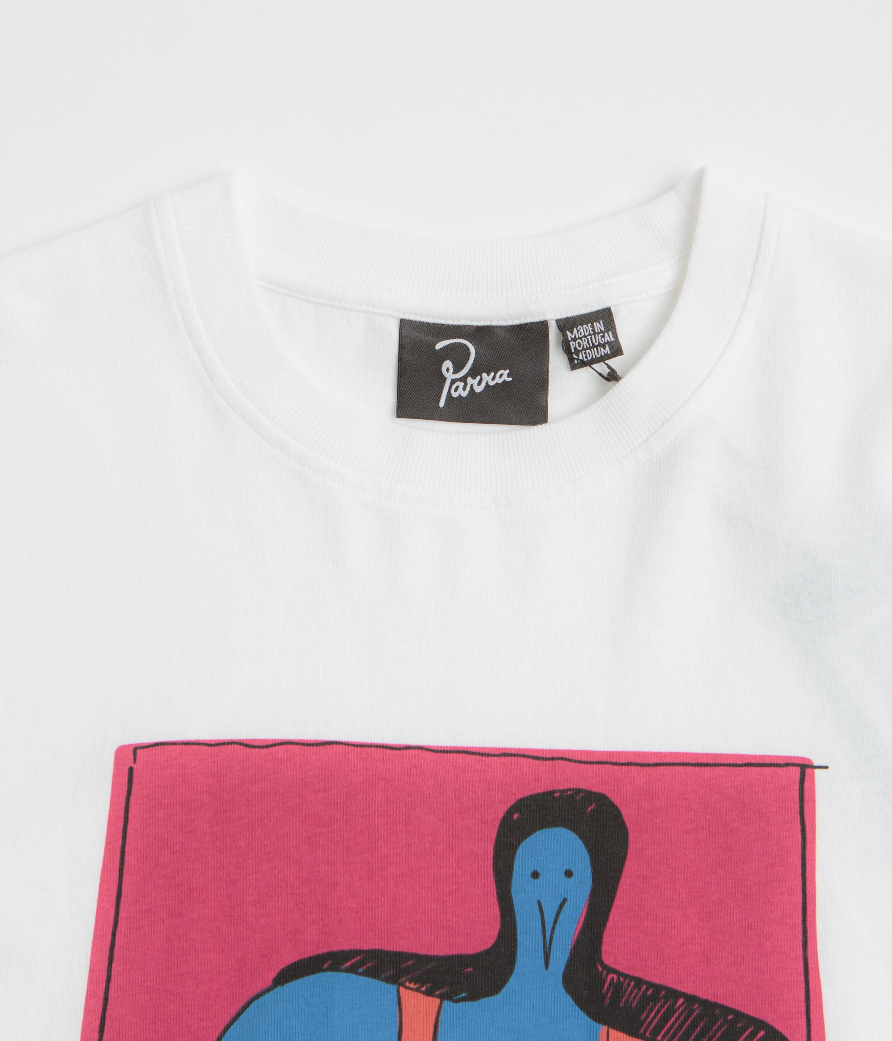 Layered Neckline color blocking by Parra No Books T-Shirt - White