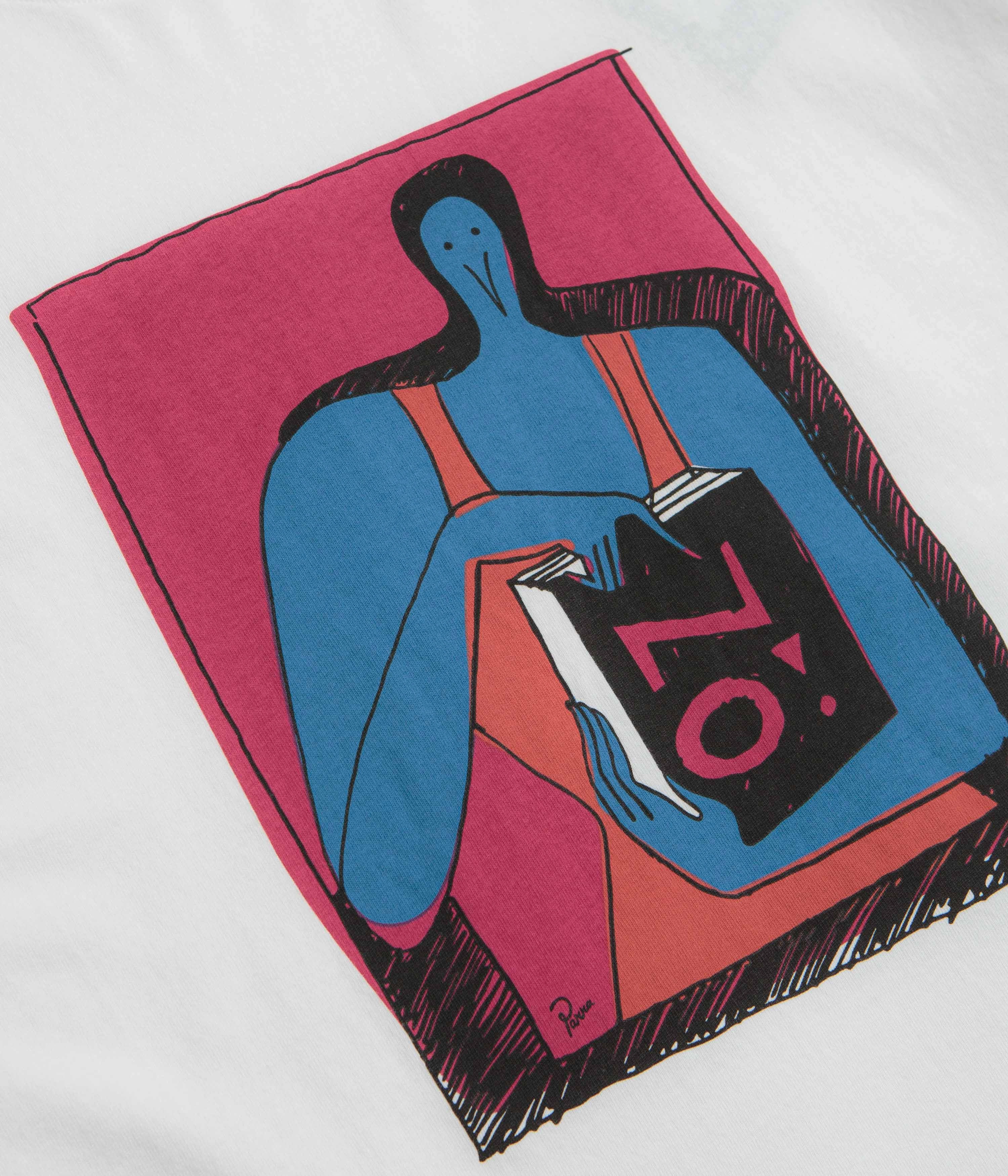 by Parra No Books T-Shirt - White Adaptable Chilly Comfort