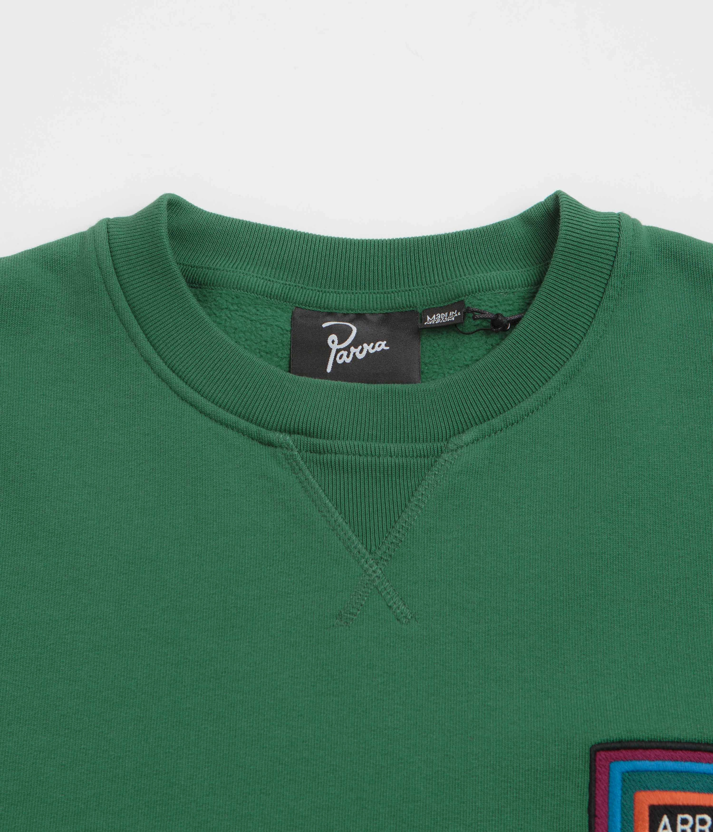 by Parra Repeat Pea Crewneck Sweatshirt - Green Travel Wear