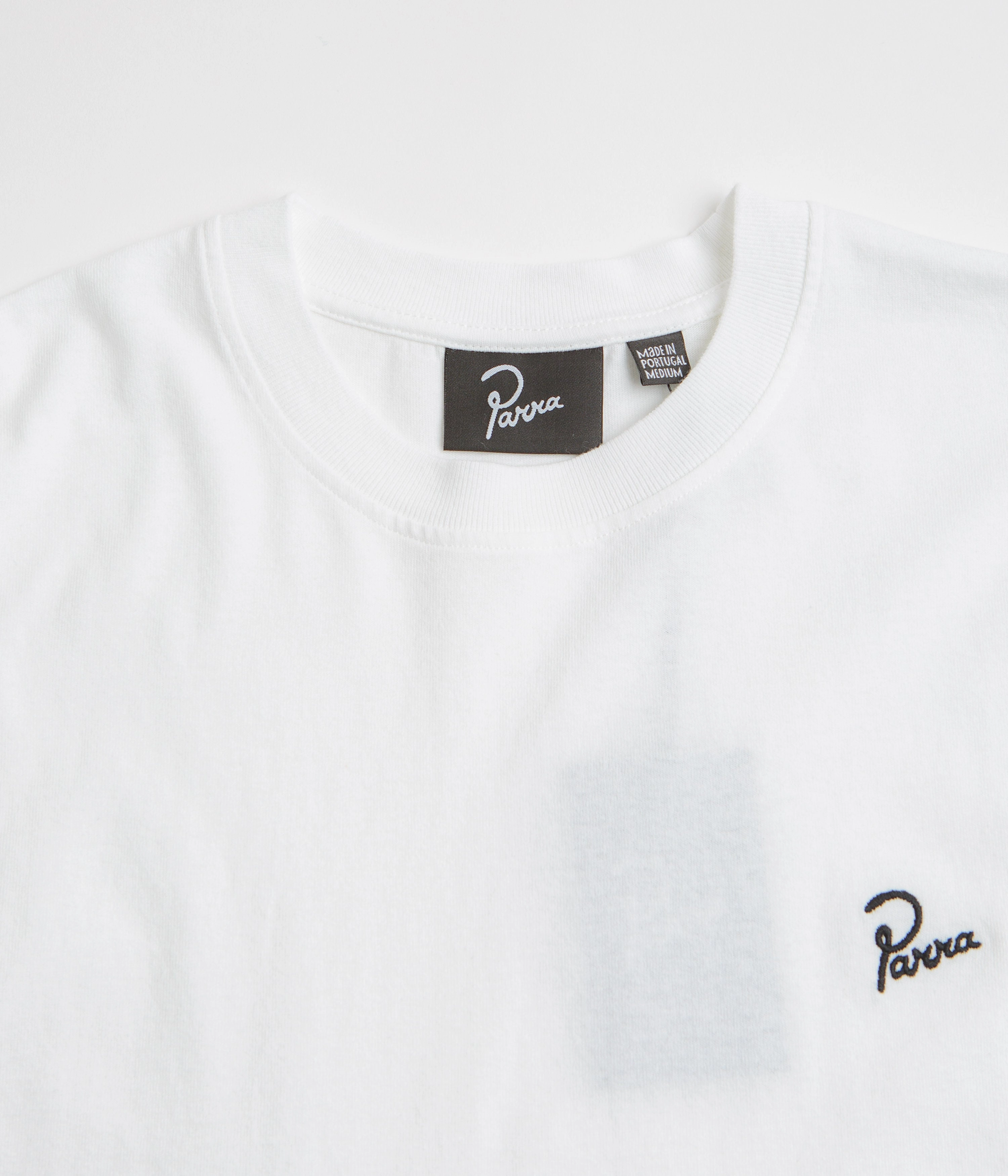 by Parra Signature T-Shirt - White Lace trim Wrinkle Resistant Cloth