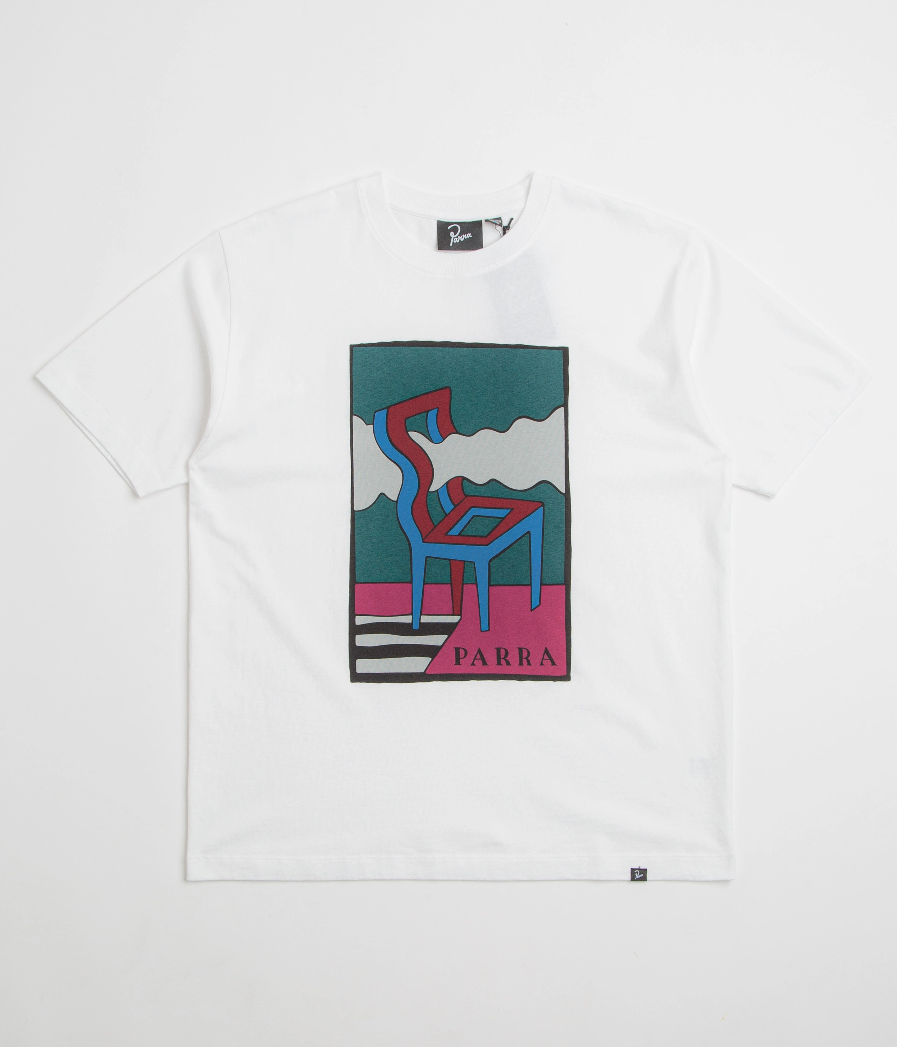 by Parra Smoke Chair T-Shirt - White Textured Surface
