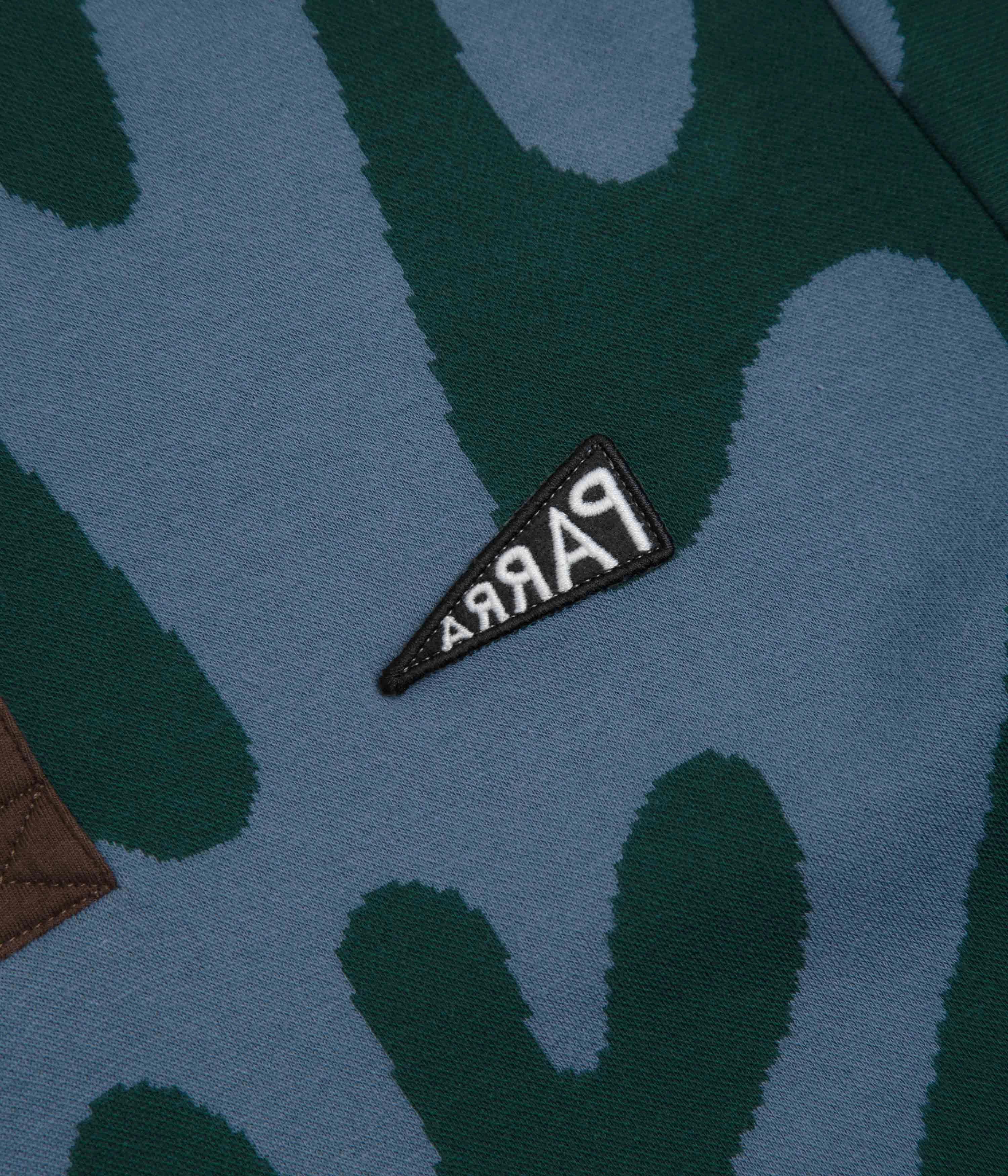 Anti-static High Neck by Parra Splashed Polo Shirt - Pine Green