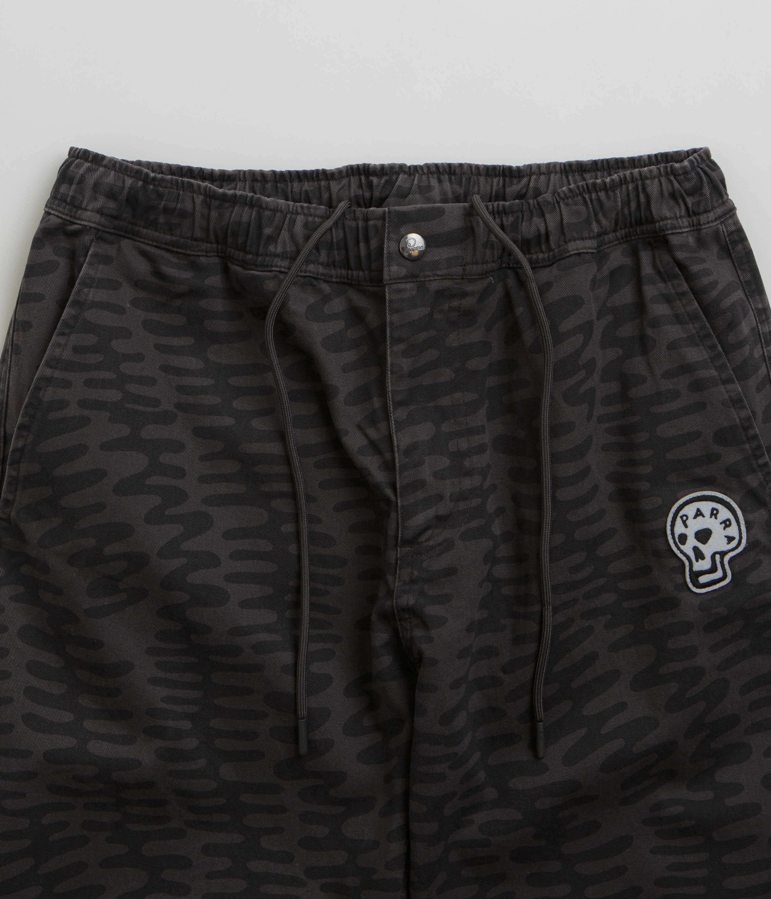 by Parra Stitched Skull Pants - Washed Grey Chic Wear HighDensityWeave