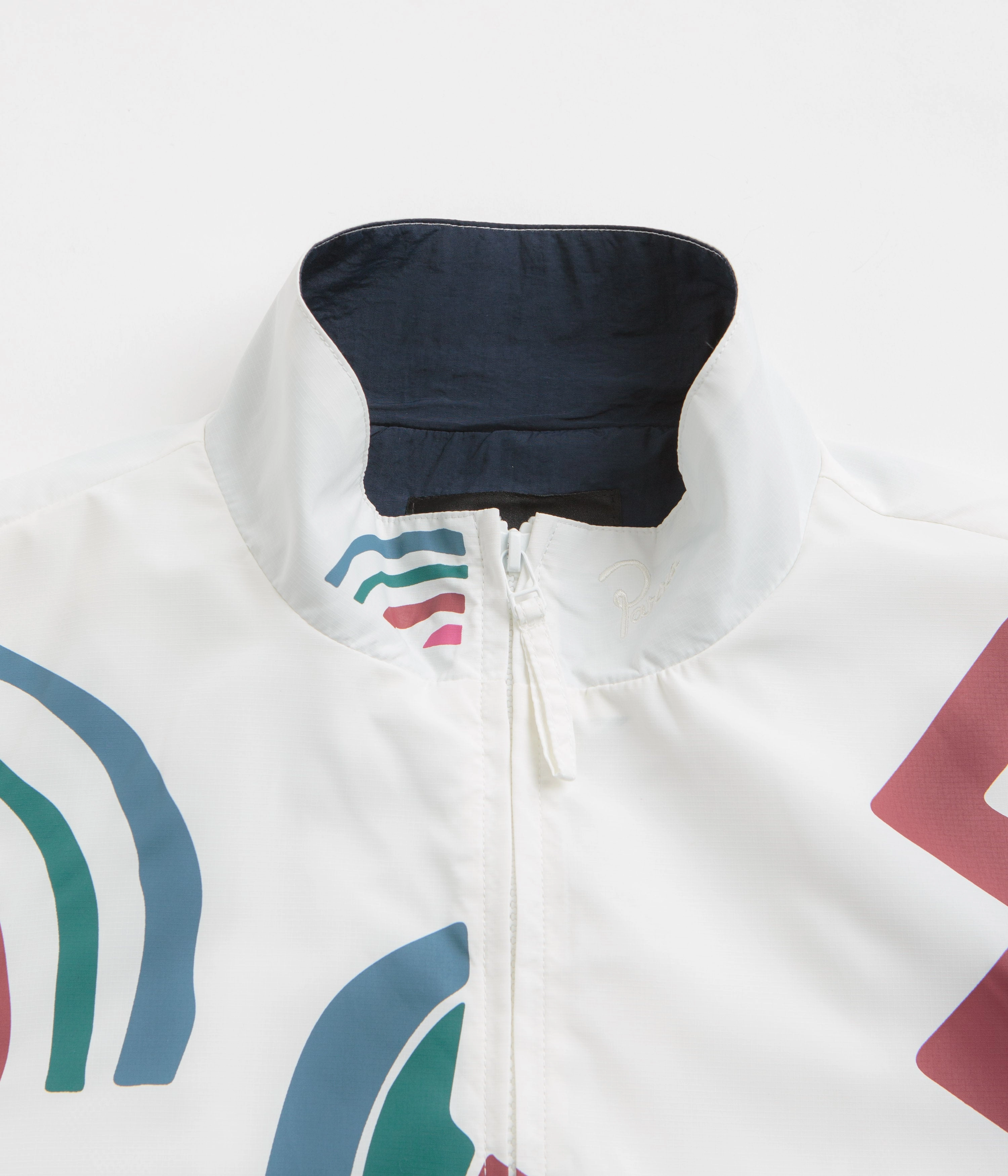 by Parra Tennis Maybe Track Jacket - White Warm Weather Wear Relationship