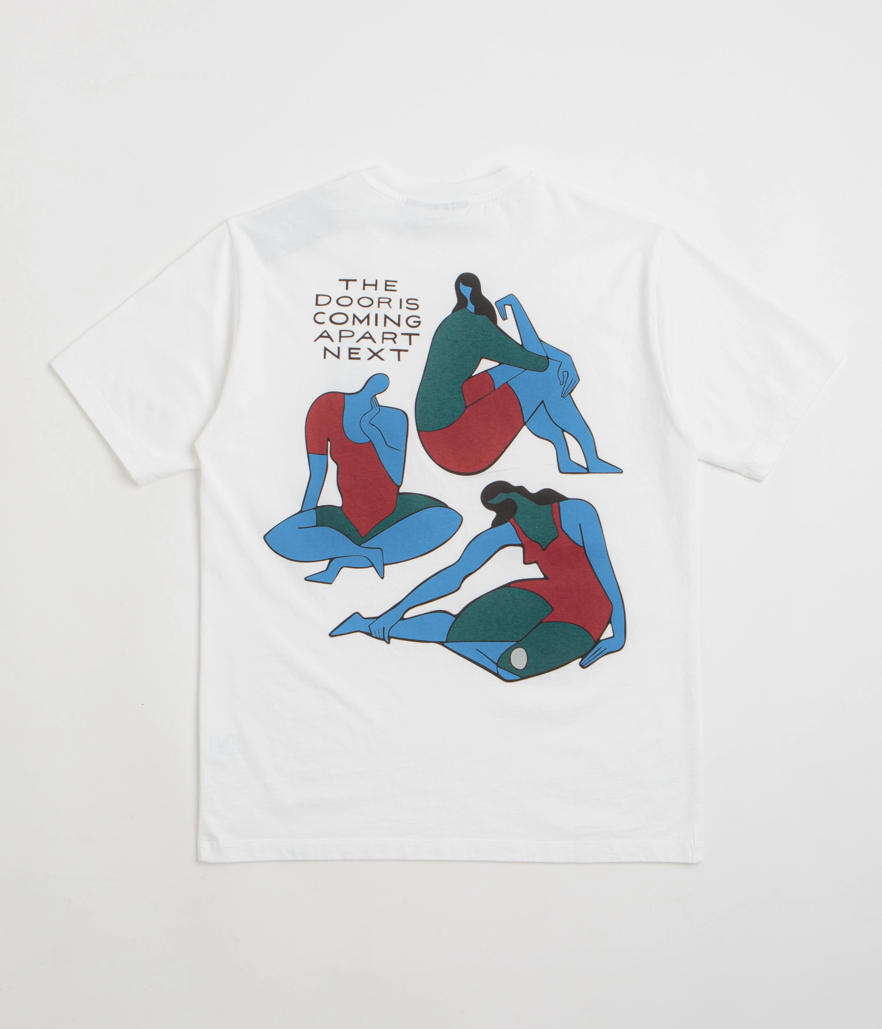 Non Restrictive Silhouette by Parra The Broken Door T-Shirt - White
