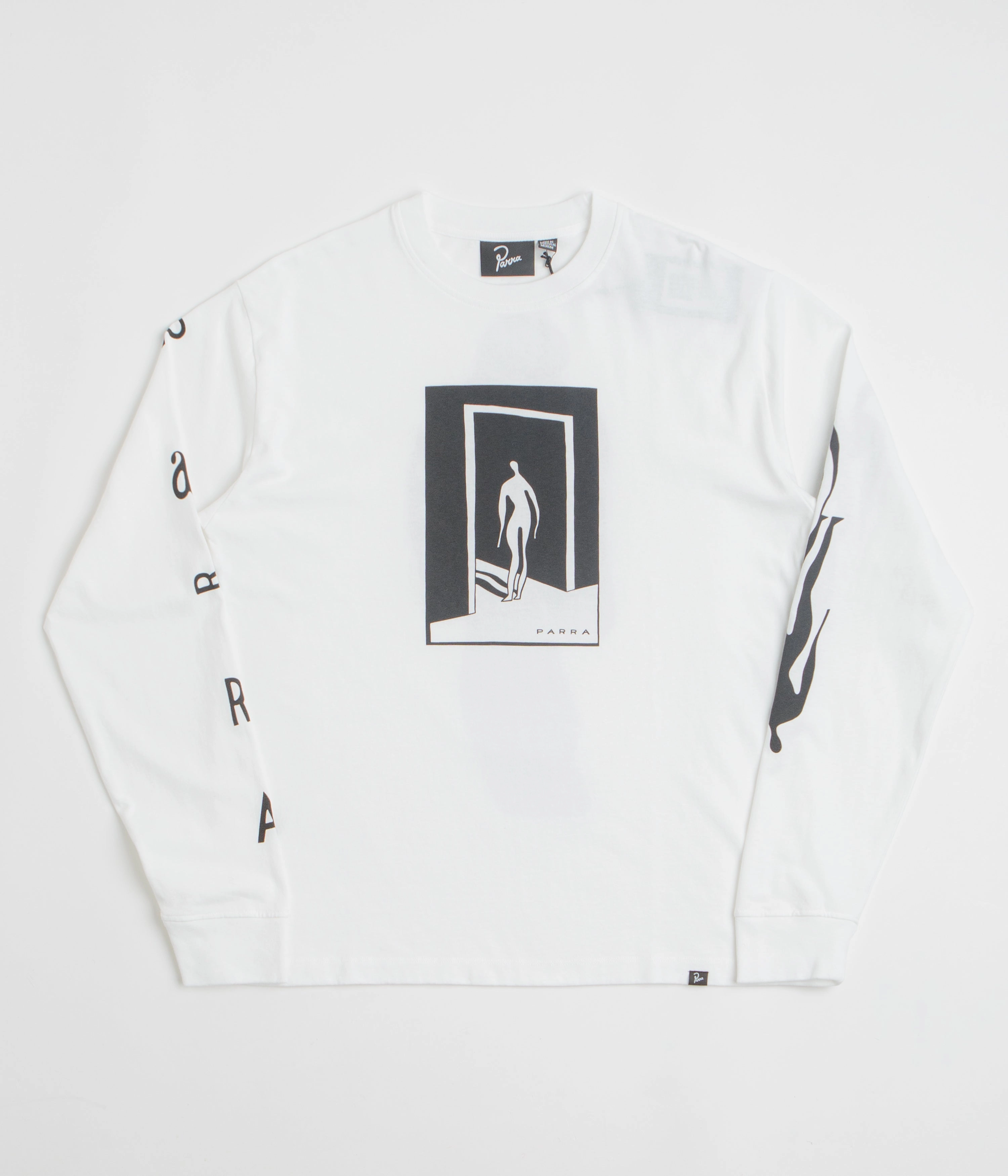 by Parra The Hotel Long Sleeve T-Shirt - White Workout Effortless Comfort Wear